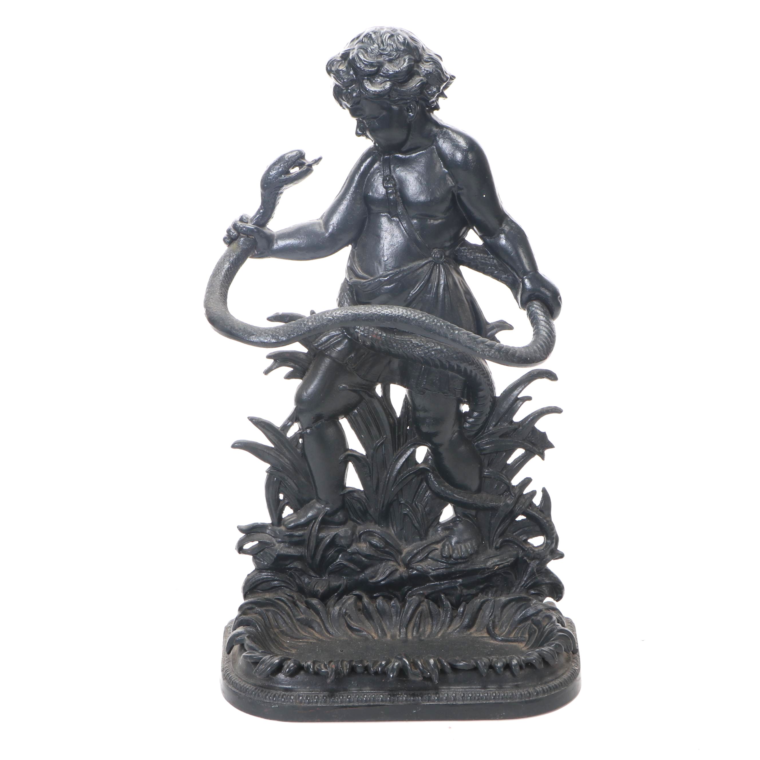 Victorian Cast Iron Umbrella Stand in the Form of the Infant Hercules