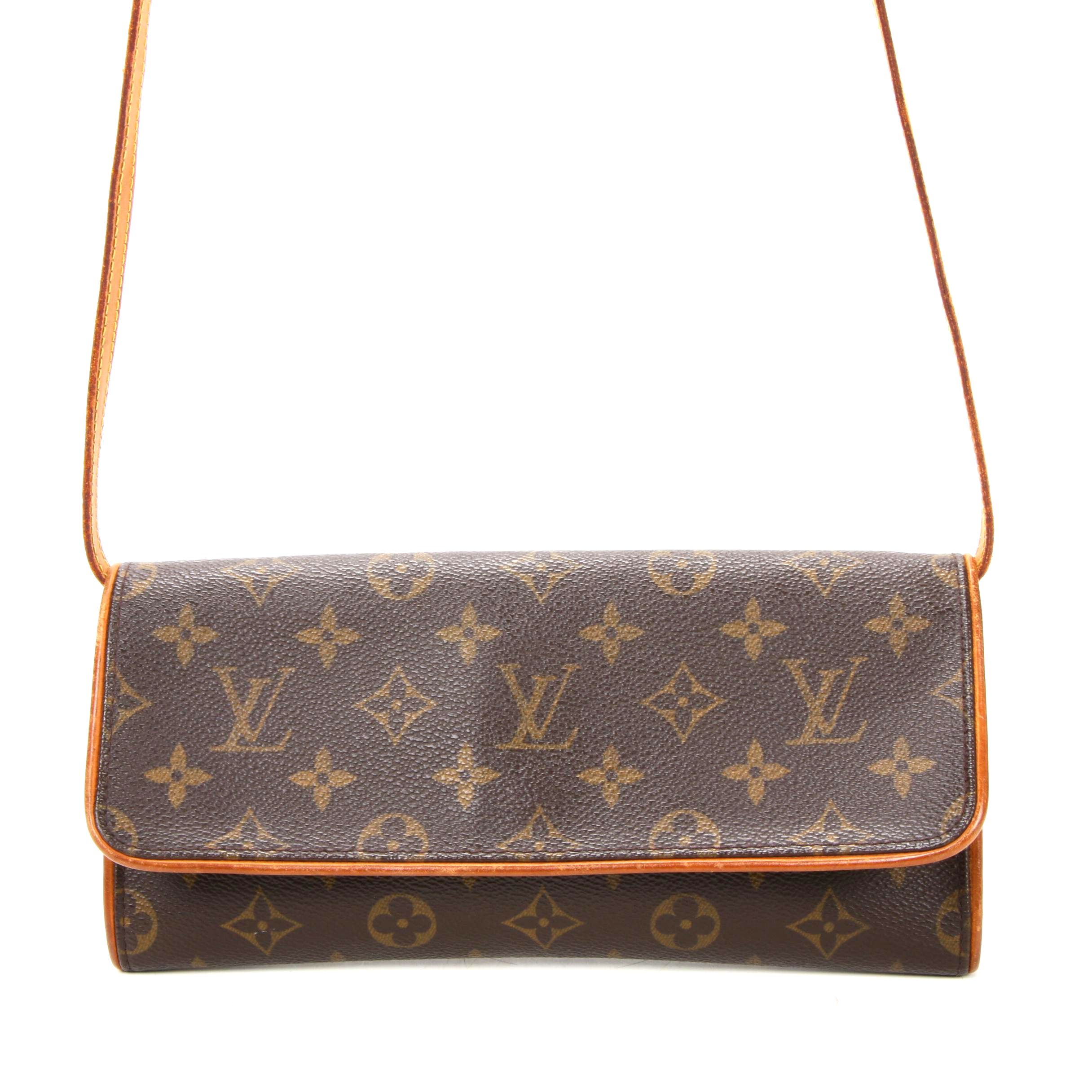 Louis Vuitton Crossbody Wallet Bag in Monogram Canvas and Vachetta