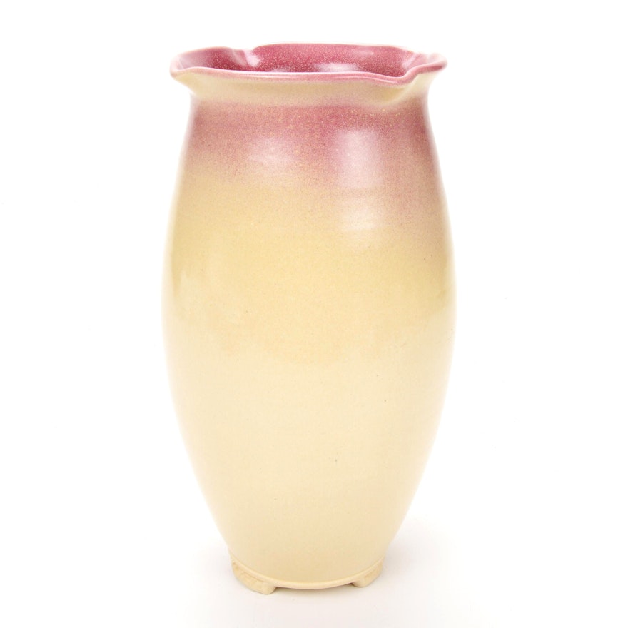 Earthenware Vintage Vase, Signed
