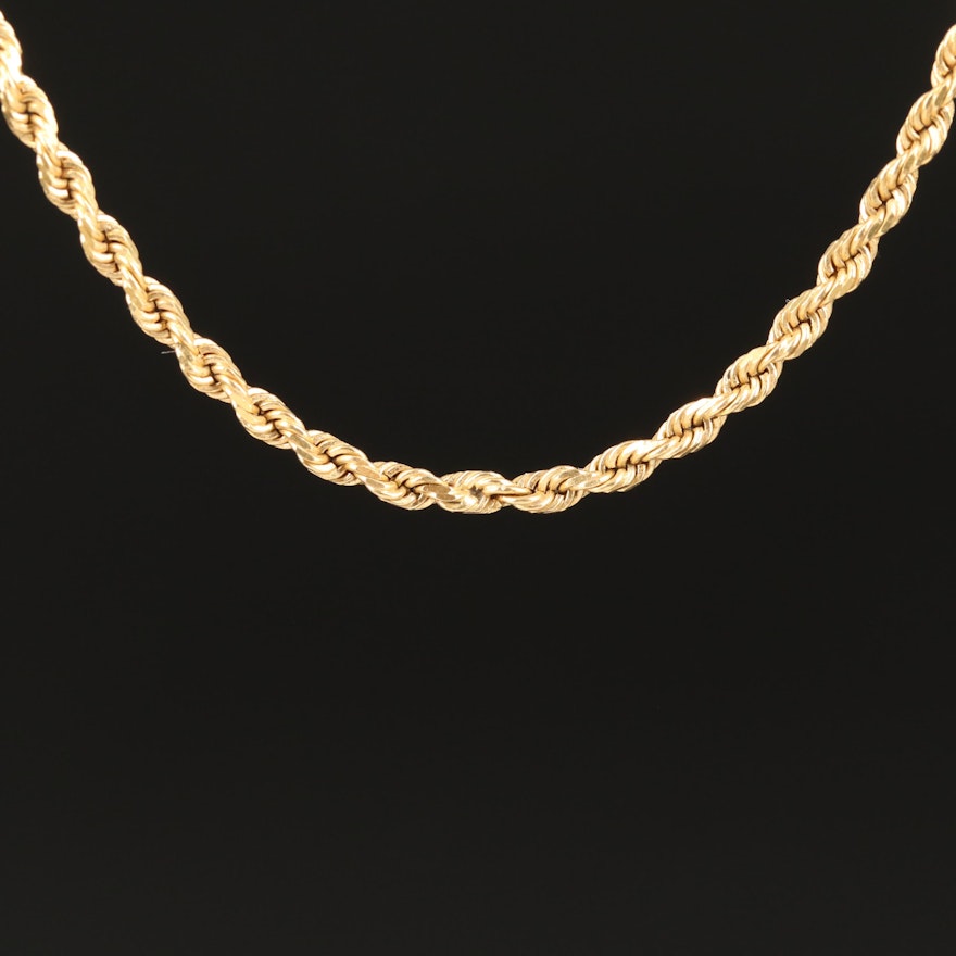 18K Rope Chain Necklace