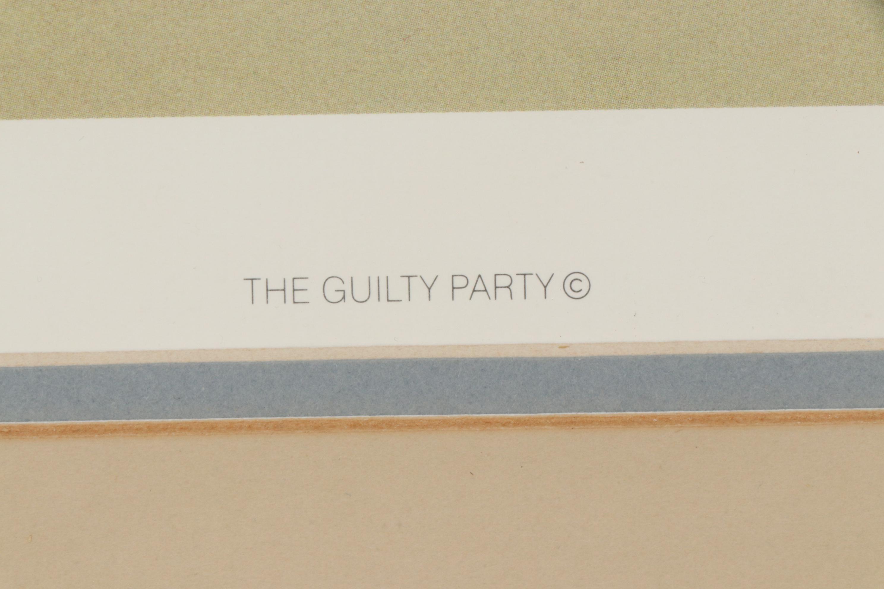 Mona Royer Offset Lithograph "The Guilty Party"