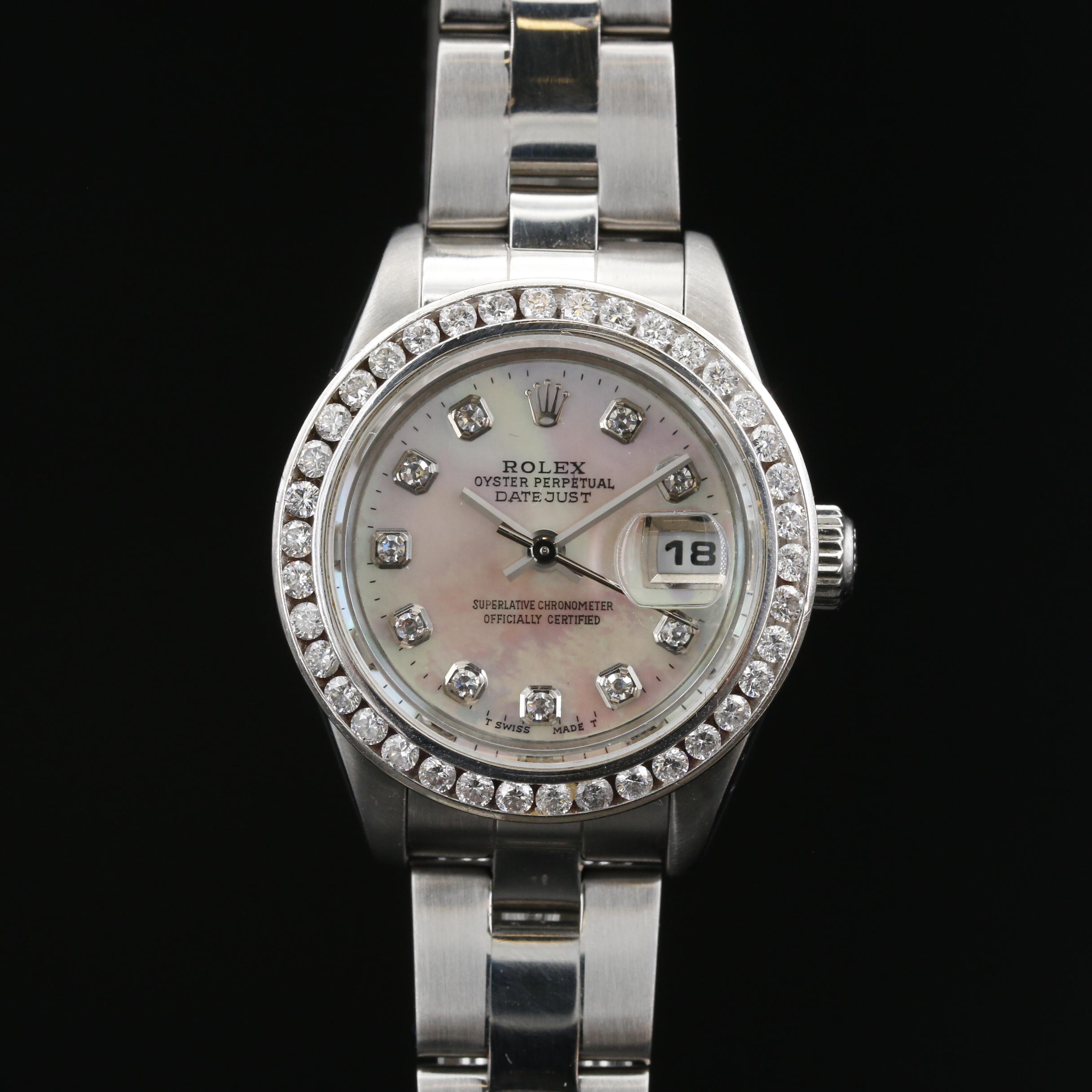 2005 Rolex Datejust 14K and Stainless Steel,  Diamond and MOP Watch