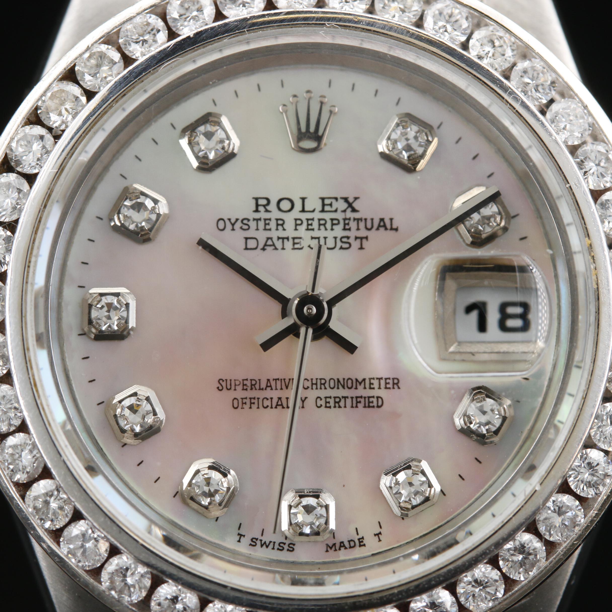 2005 Rolex Datejust 14K and Stainless Steel,  Diamond and MOP Watch