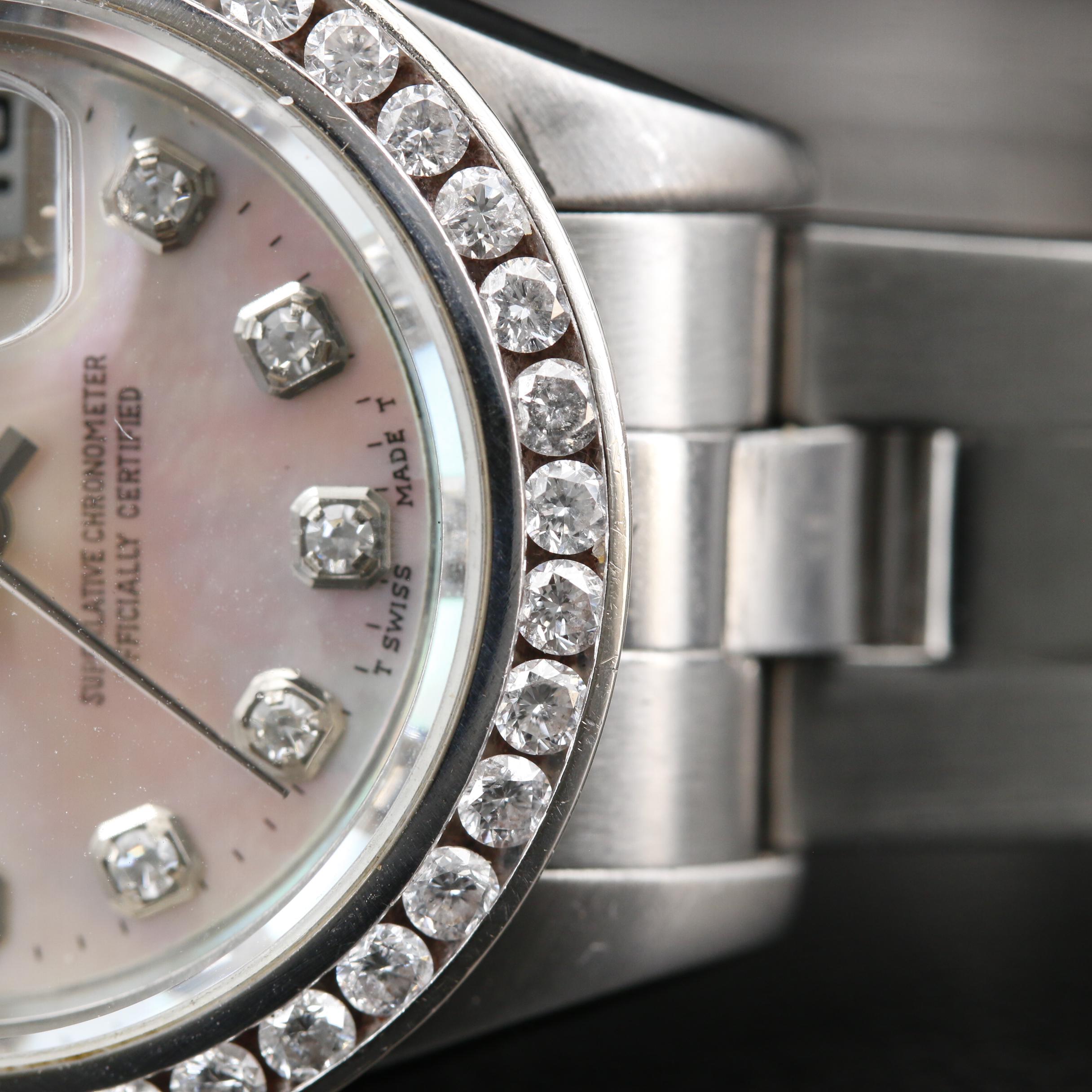 2005 Rolex Datejust 14K and Stainless Steel,  Diamond and MOP Watch