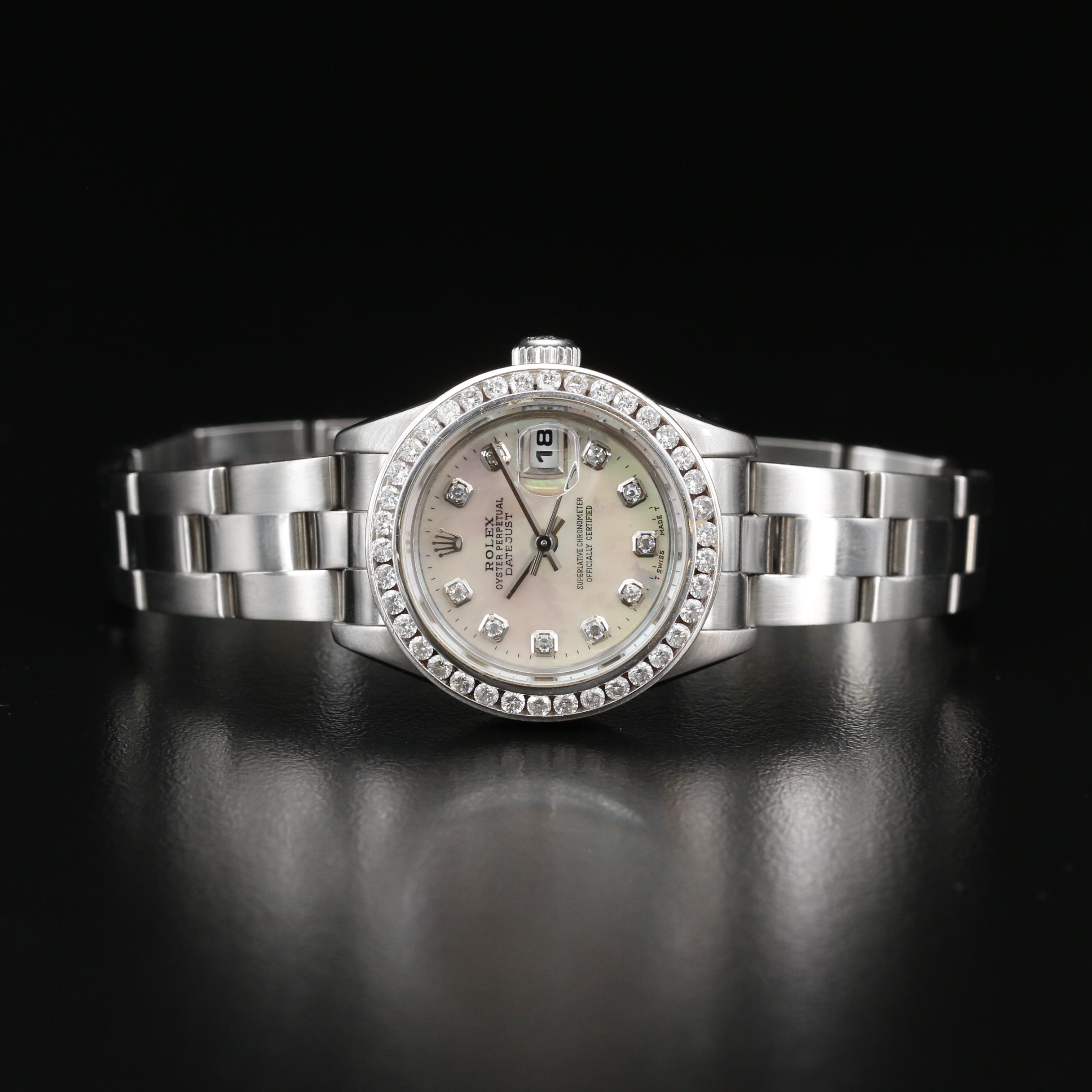 2005 Rolex Datejust 14K and Stainless Steel,  Diamond and MOP Watch