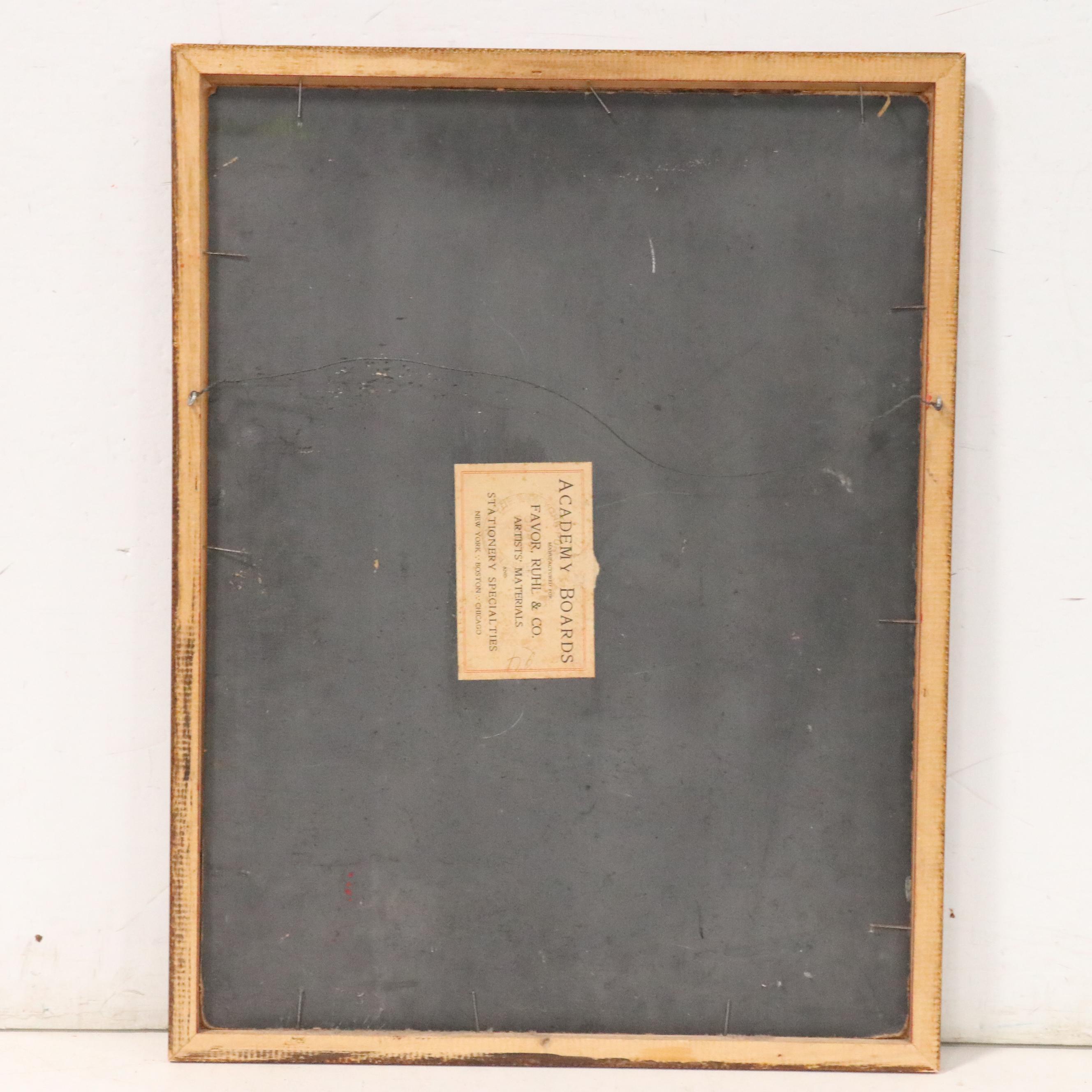 Oil Painting after Albert Bierstadt "Indian Encampment, Shoshone Village"