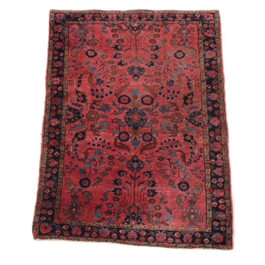 3'4 x 4'9 Hand-Knotted Persian Lilihan Wool Rug