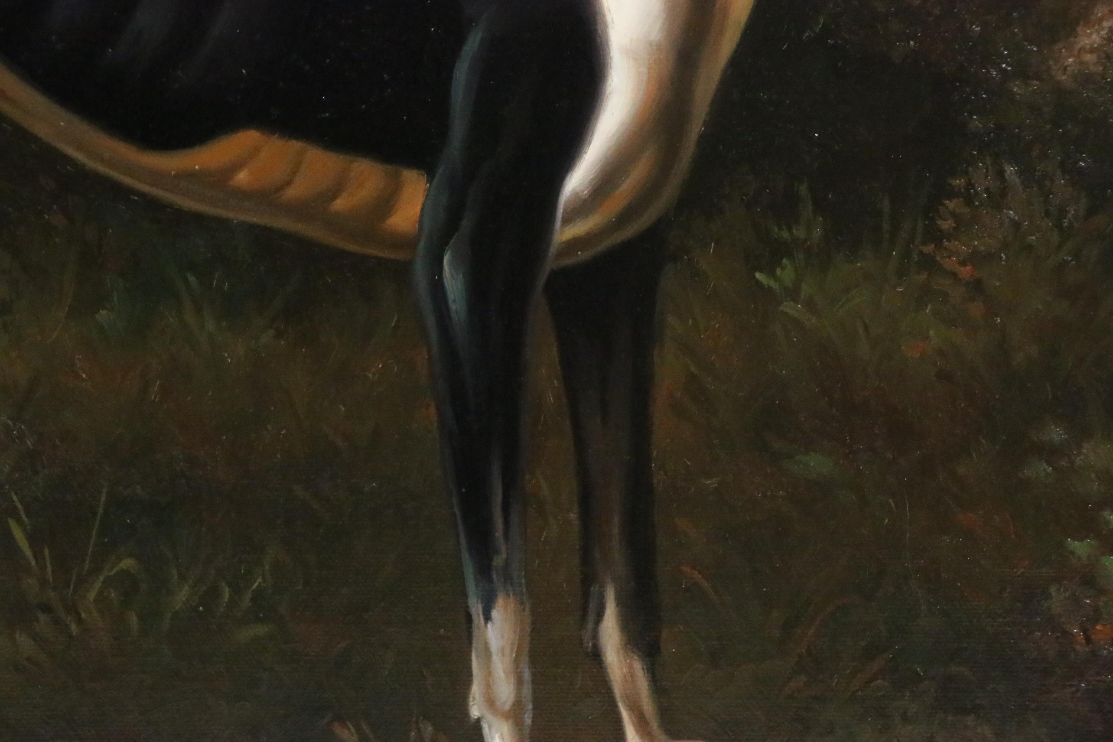 John Gray Canine Portrait Oil Painting of Greyhound Dog, 20th Century