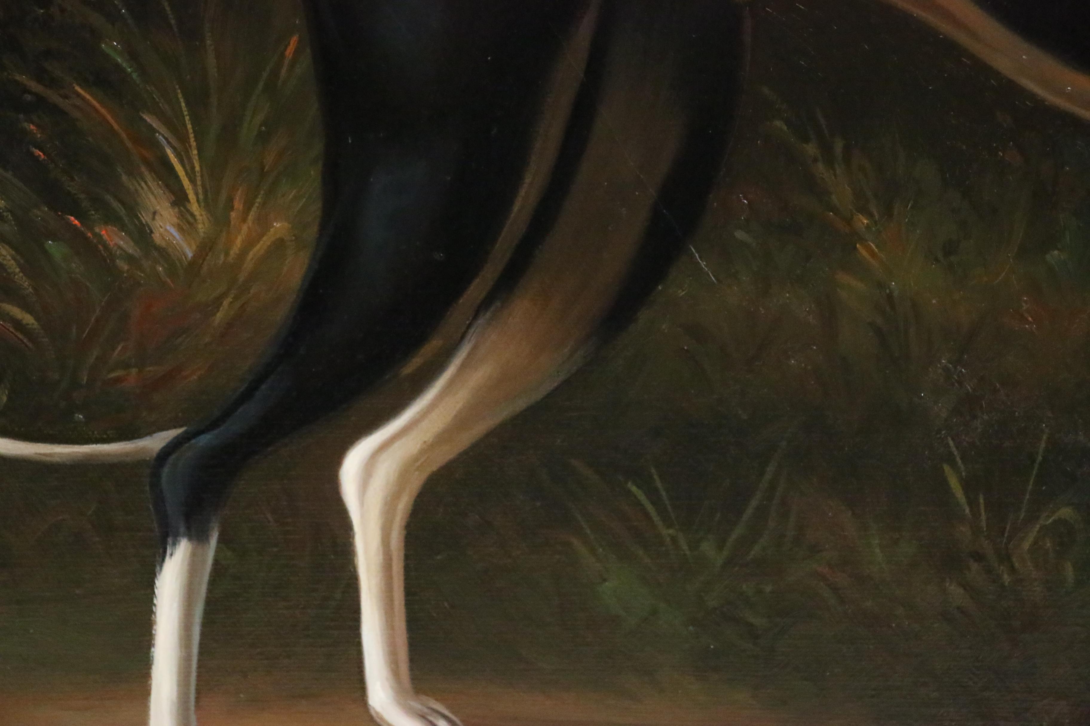 John Gray Canine Portrait Oil Painting of Greyhound Dog, 20th Century