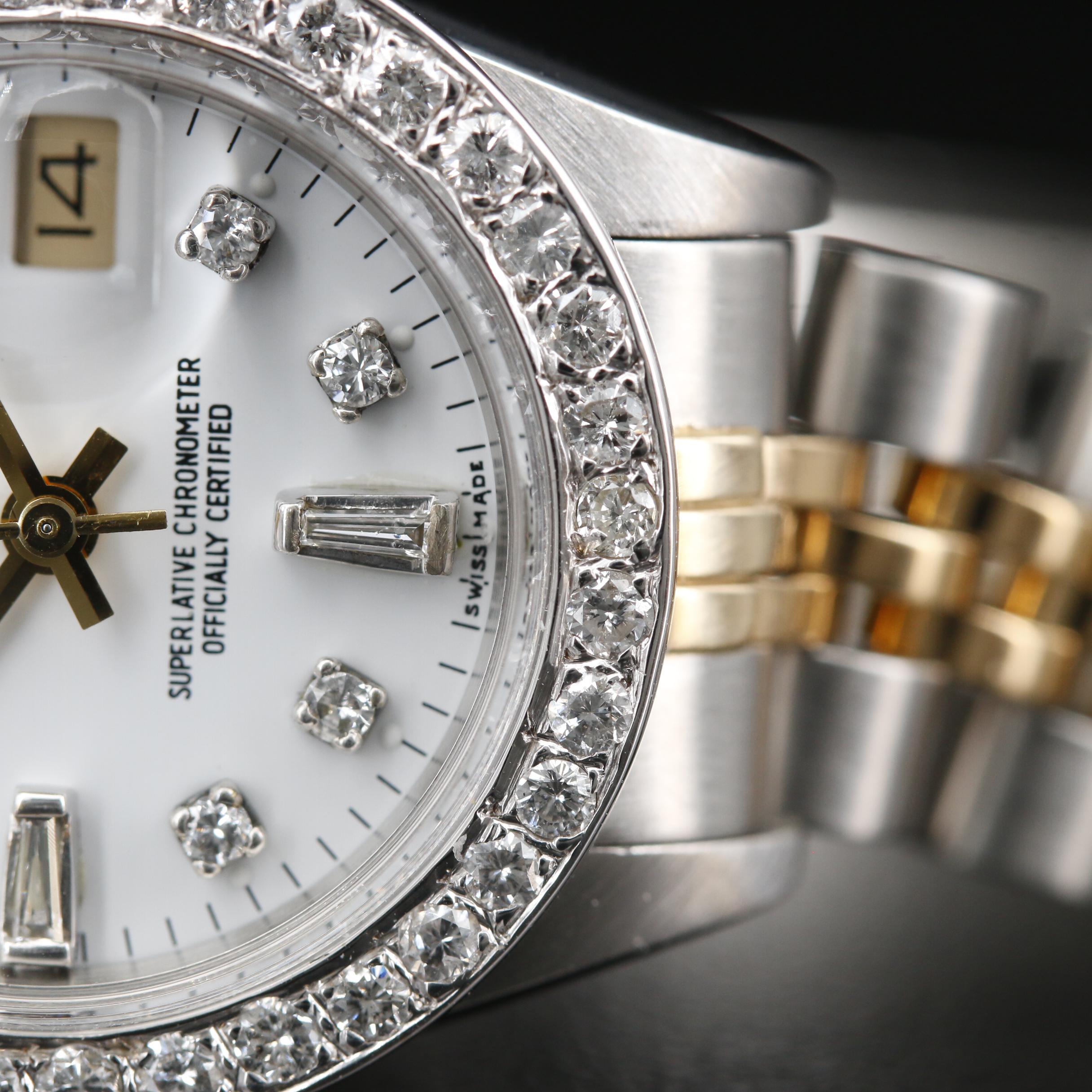 1997 Rolex 14K and 18K 1.00 CTW Diamond Datejust Automatic Watch