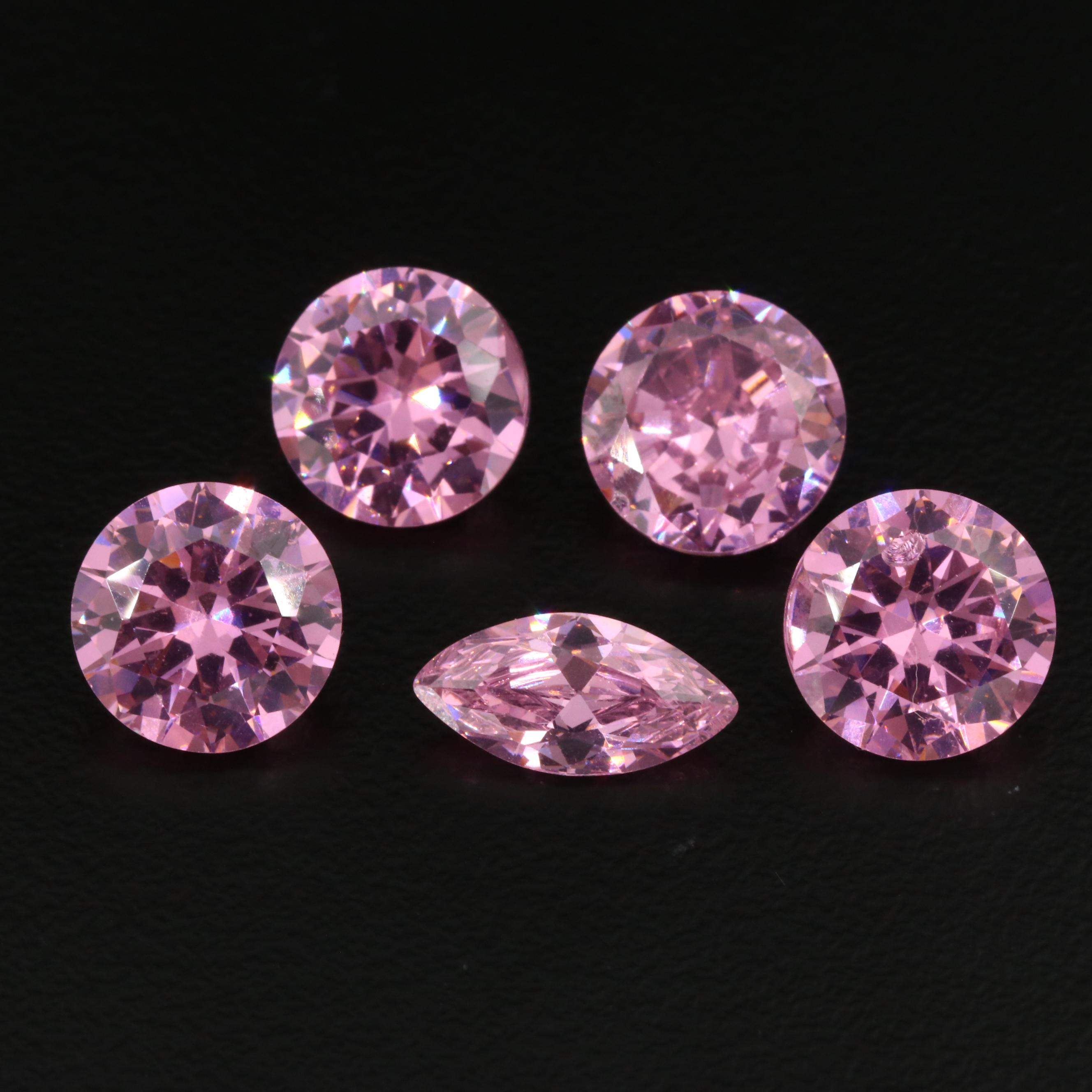 Loose 31.78 CTW Round and Marquise Faceted Cubic Zirconia