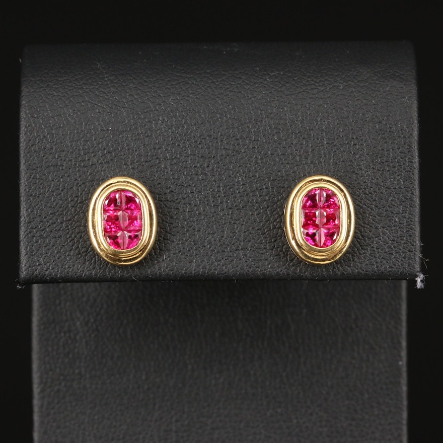 18K Ruby Earrings