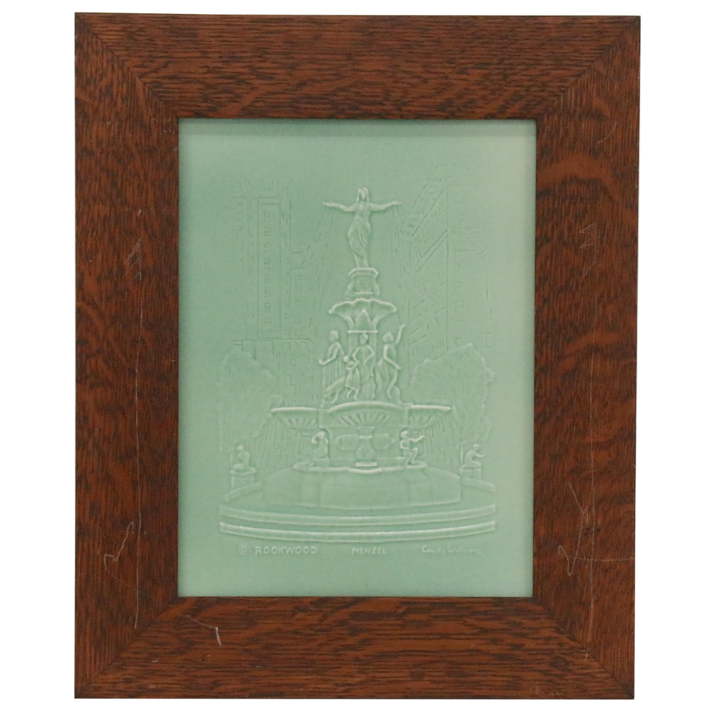 Rookwood Pottery Plaque For Rededication of Tyler Davidson Fountain, 2008