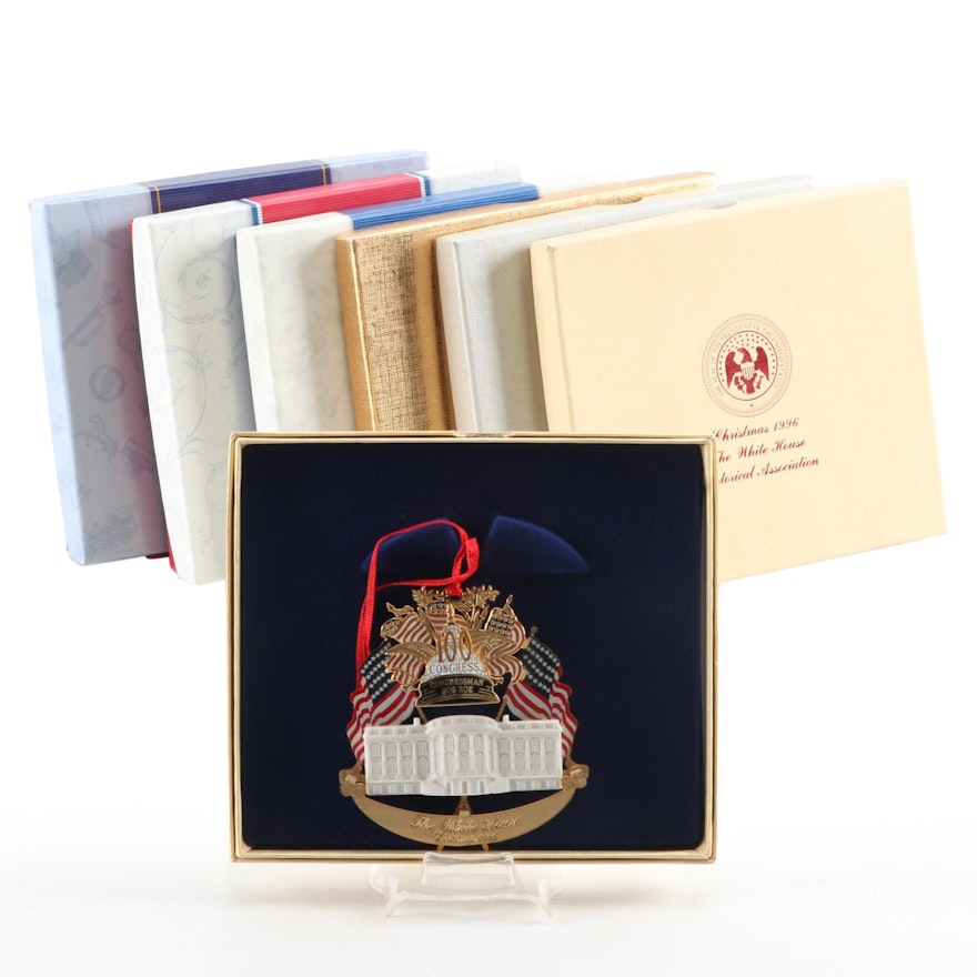 "The White House" Historical Association Christmas Ornaments in Packaging
