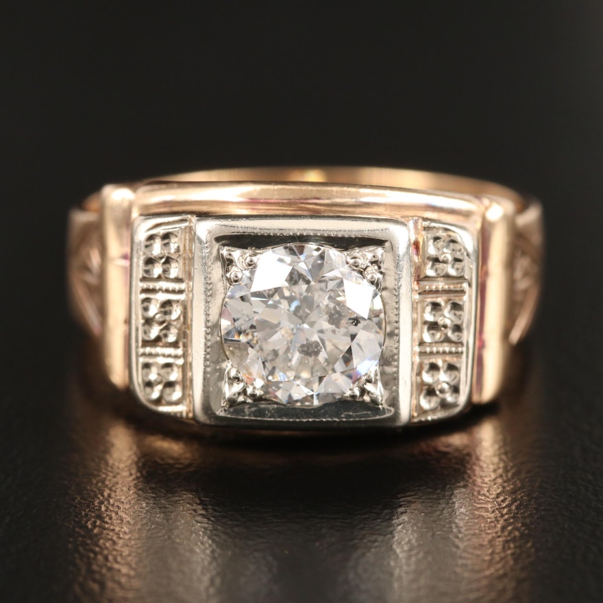 Vintage 14K 1.70 CT Diamond Ring