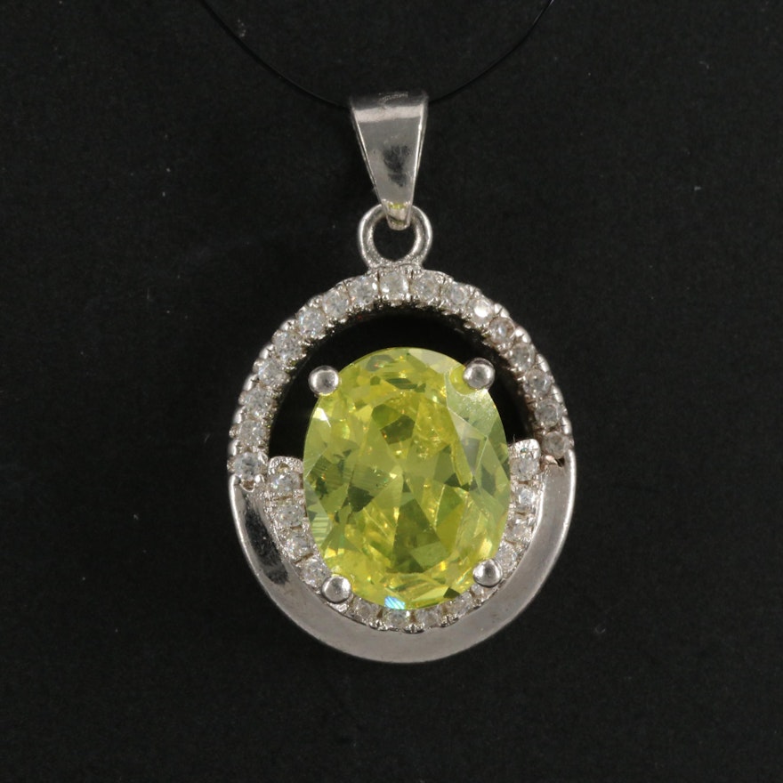 Sterling Silver Cubic Zirconia Pendant