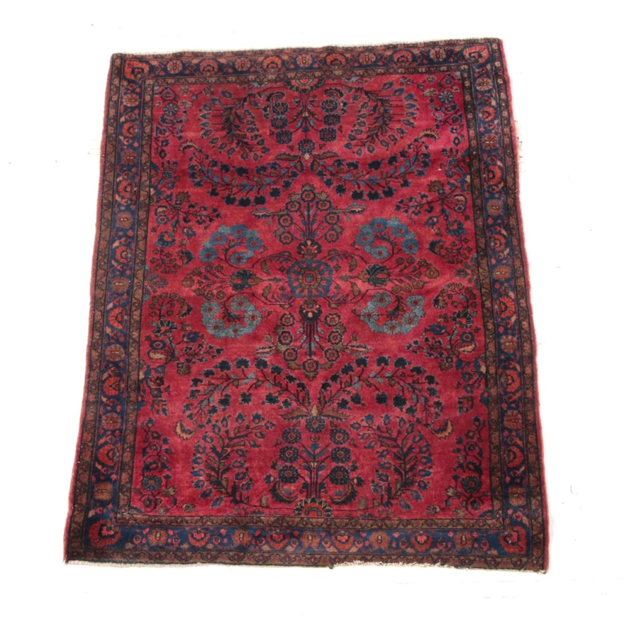 3'6 x 4'11 Hand-Knotted Persian Lilihan Wool Rug