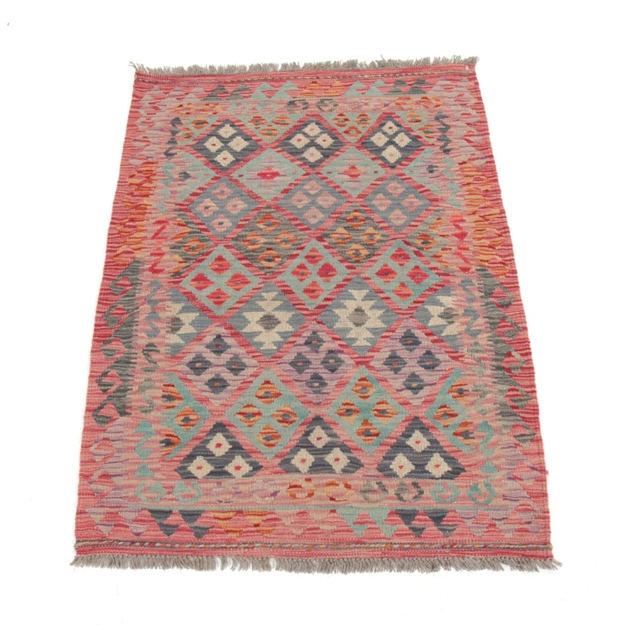 2'11 x 4'3 Hand-Woven Turkish Kilim Rug, 2010s