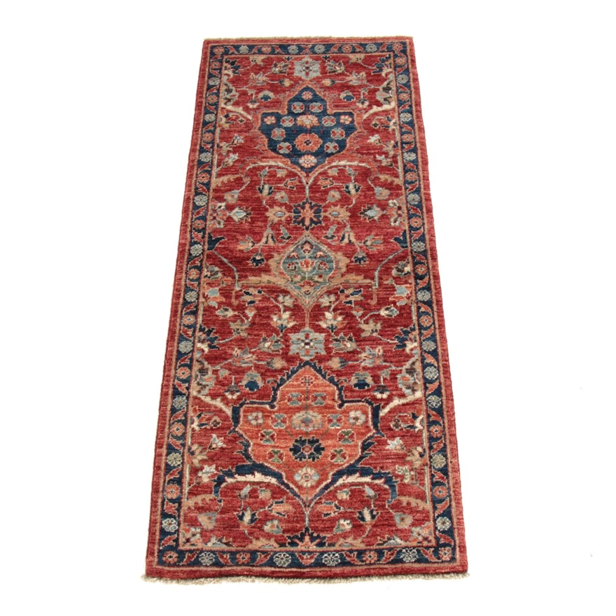 2' x 4'11 Hand-Knotted Afghani Tabriz Runner Rug, 2010s
