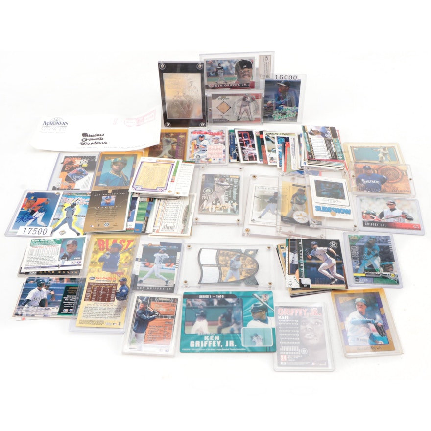 (HOF) Ken Griffey Jr. Signed Baseball Cards with Rookie and More