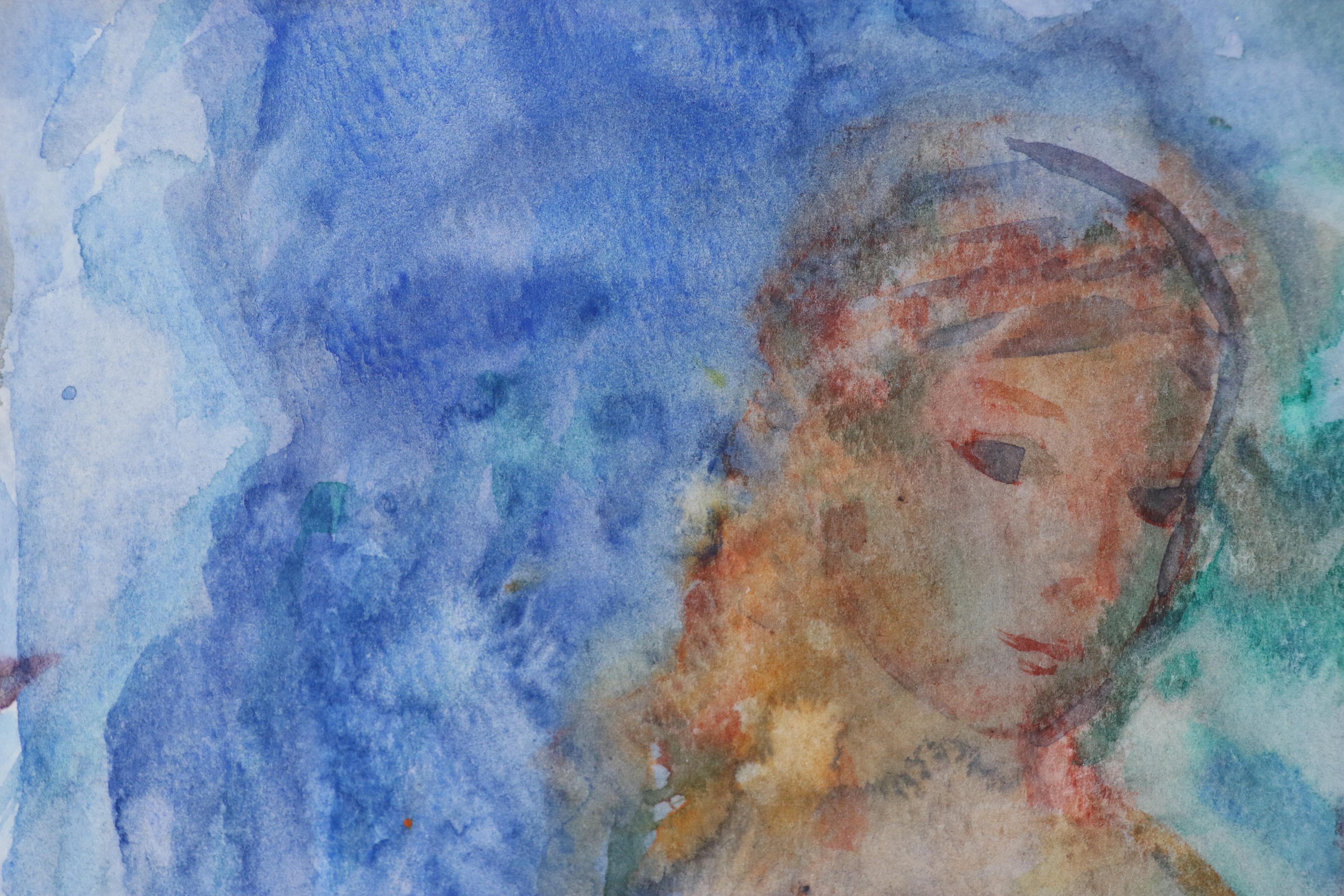 Murat Kaboulov Watercolor Painting of Nude Figure, 2004