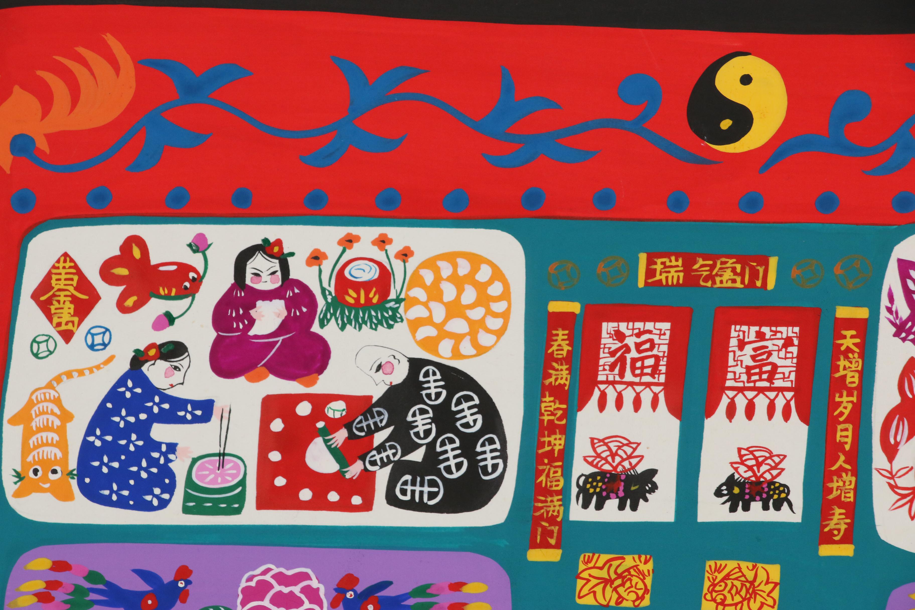 Chinese Gouache Folk Paintings, Late 20th to 21st Century