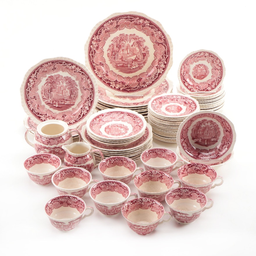 Mason's "Vista England" Ironstone Dinnerware, Mid-20th Century