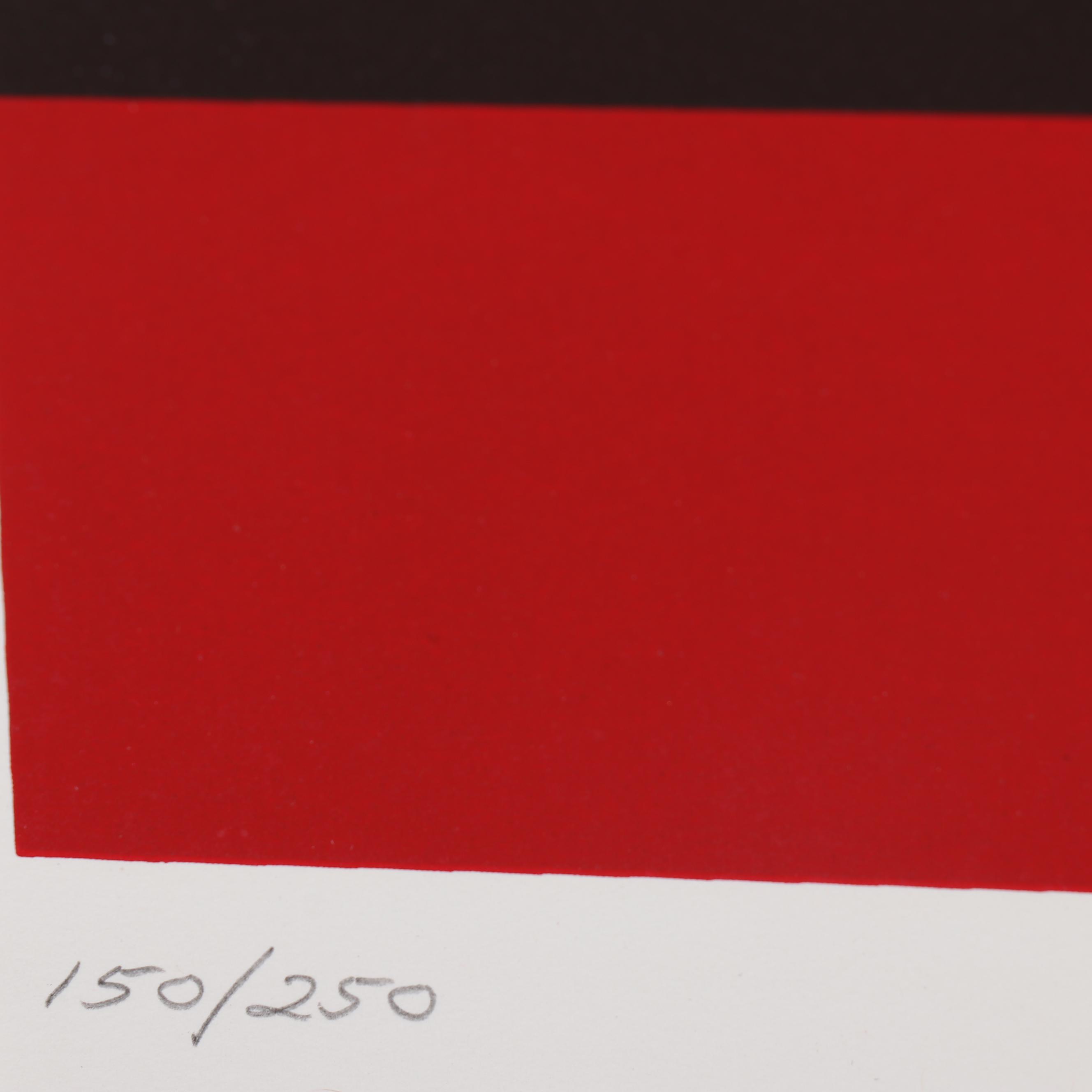 Thomas W. Benton Abstract Serigraph "Golden Waves", 1979