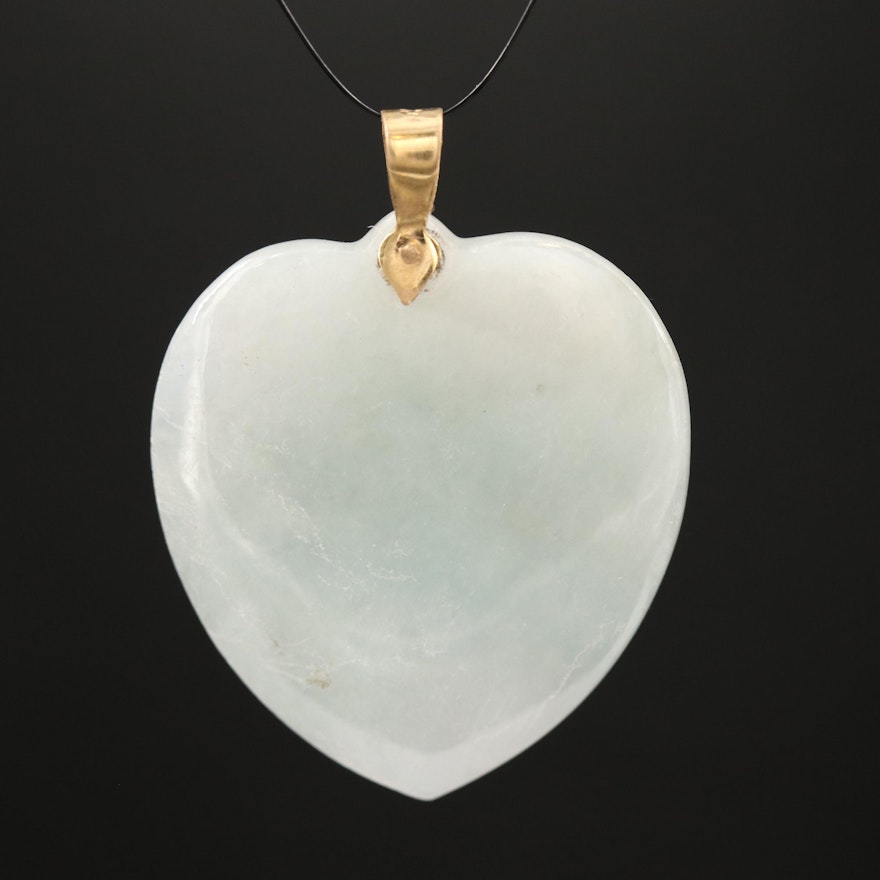 14K Jadeite Pendant