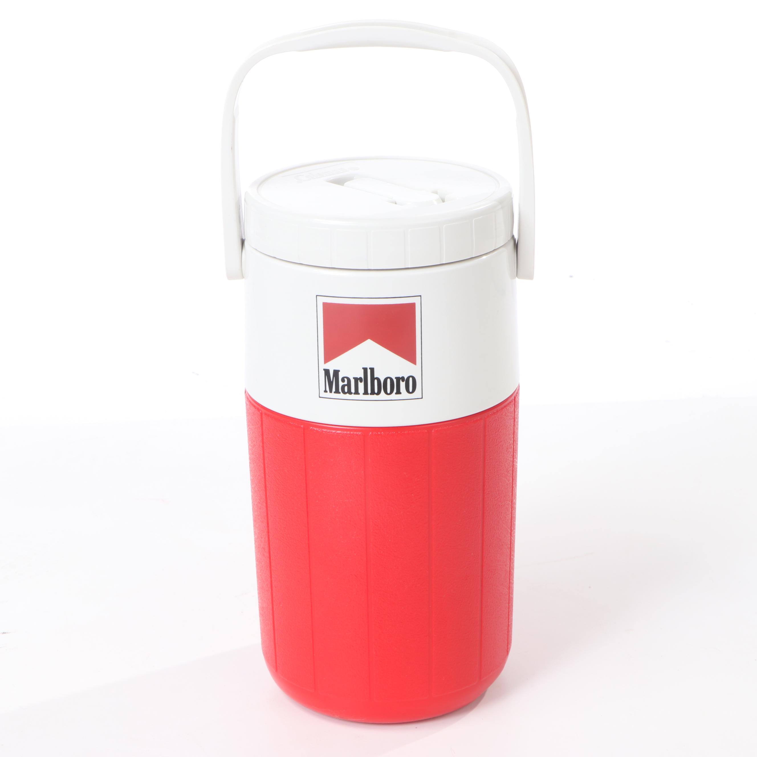 Marlboro Memorabilia Including Lighters, Posters, Thermos and Poker Set