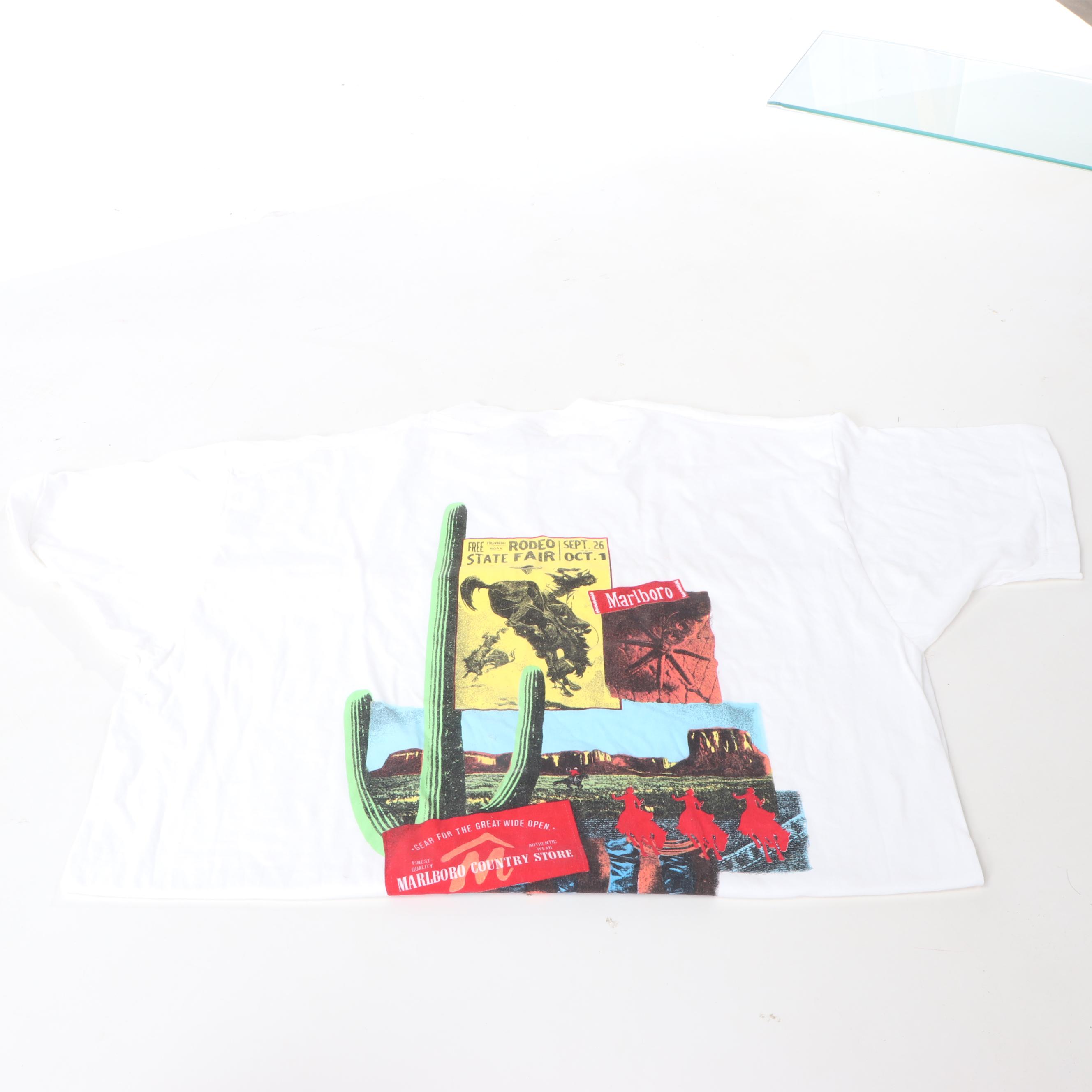 Marlboro Memorabilia Including Lighters, Posters, Thermos and Poker Set