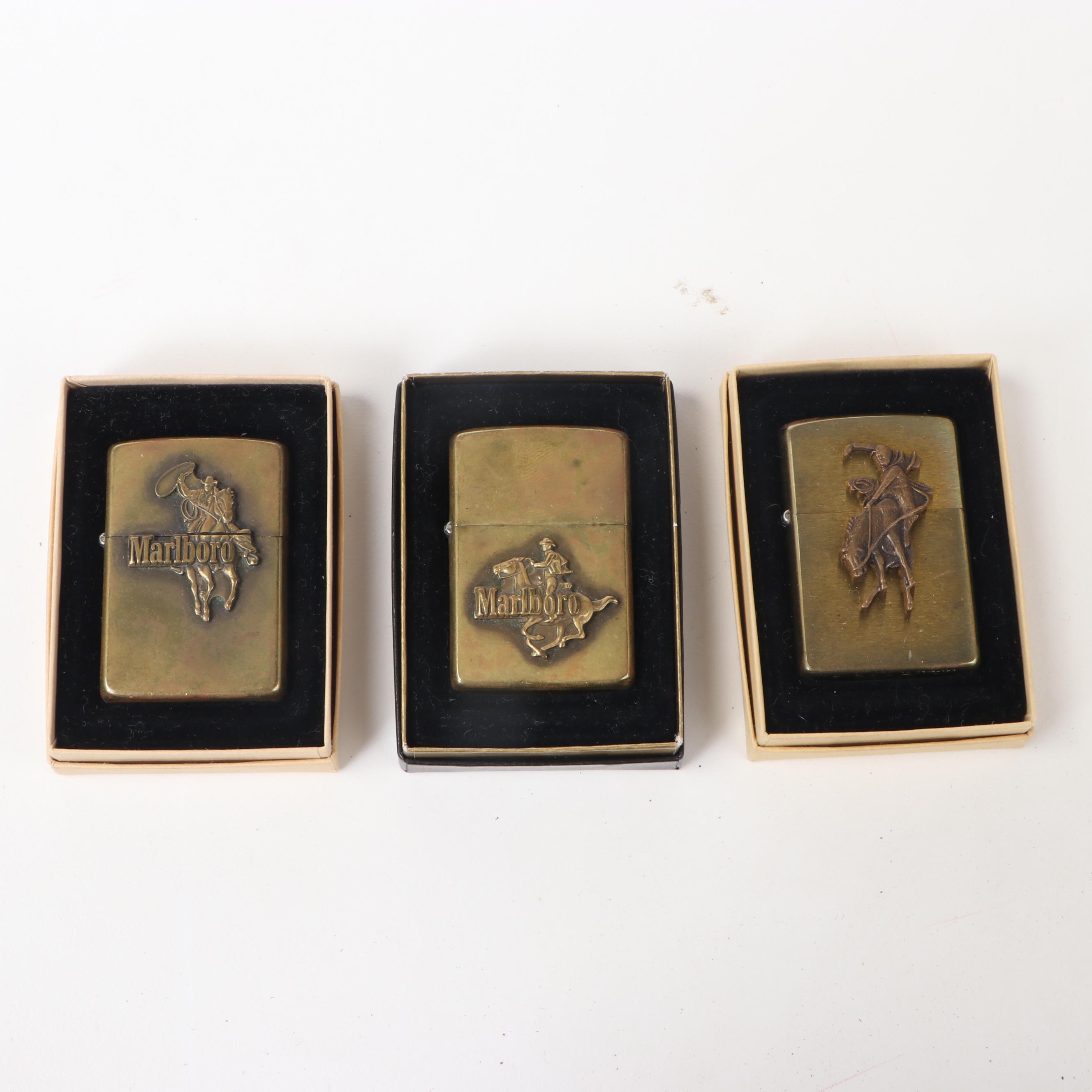 Marlboro Memorabilia Including Lighters, Posters, Thermos and Poker Set