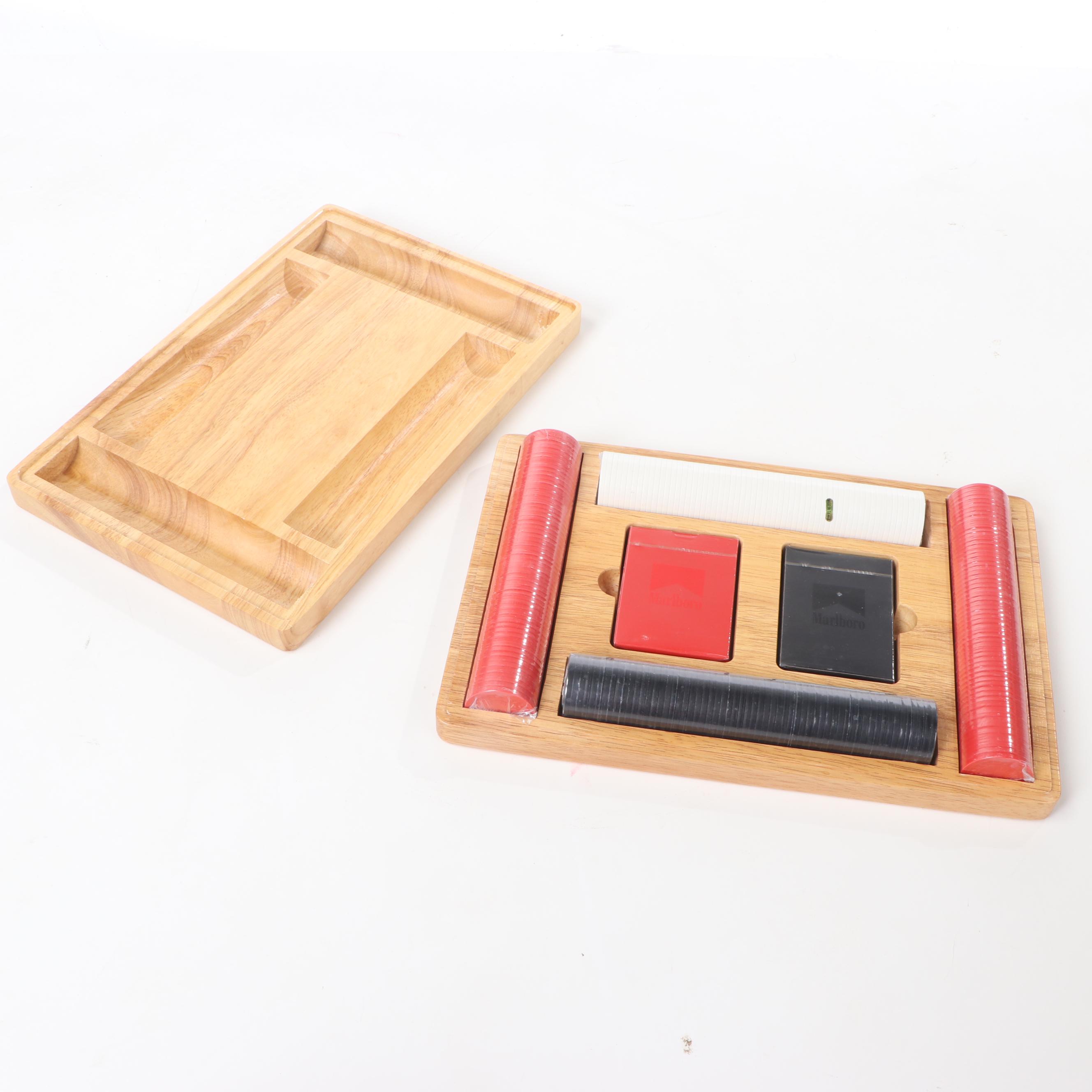 Marlboro Memorabilia Including Lighters, Posters, Thermos and Poker Set