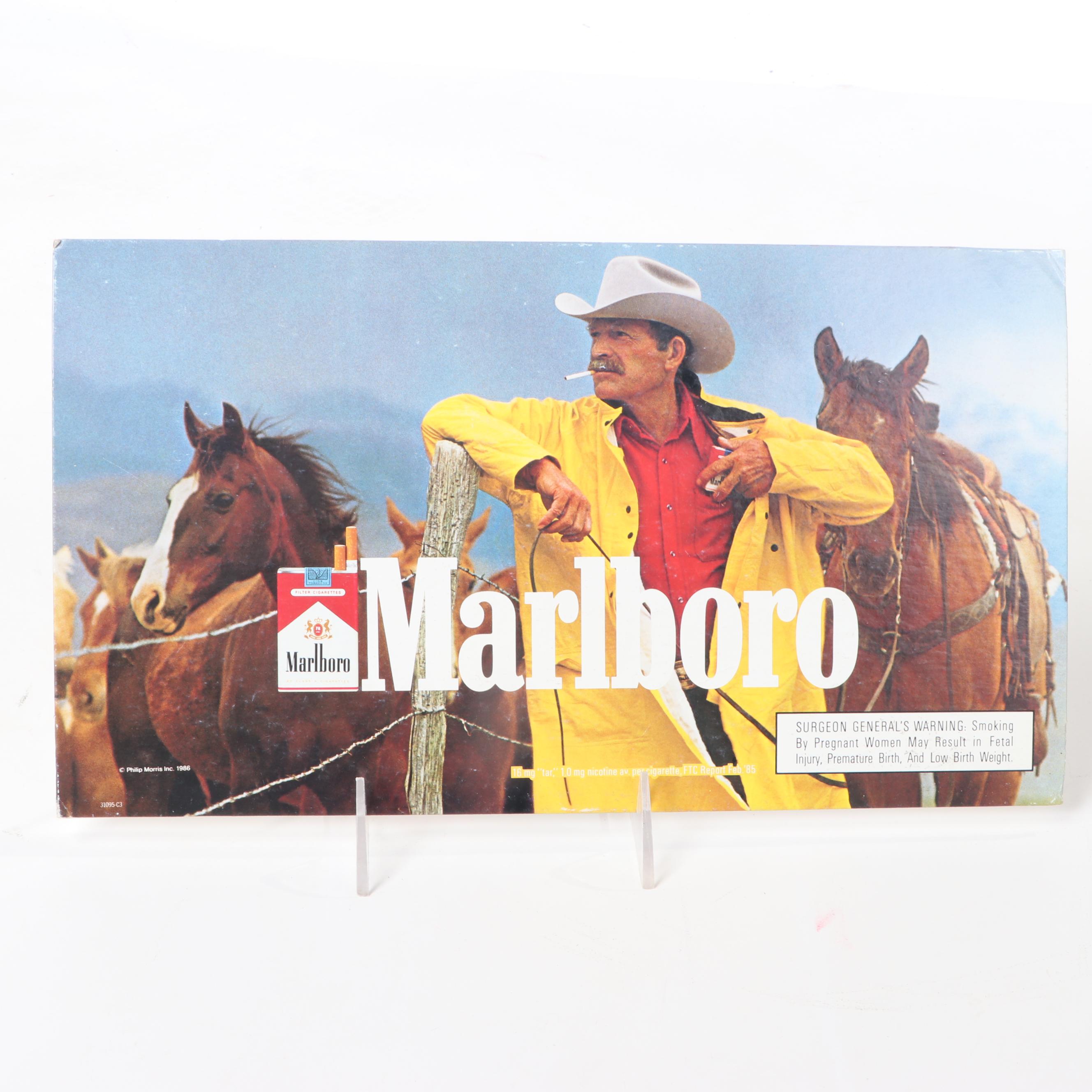 Marlboro Memorabilia Including Lighters, Posters, Thermos and Poker Set