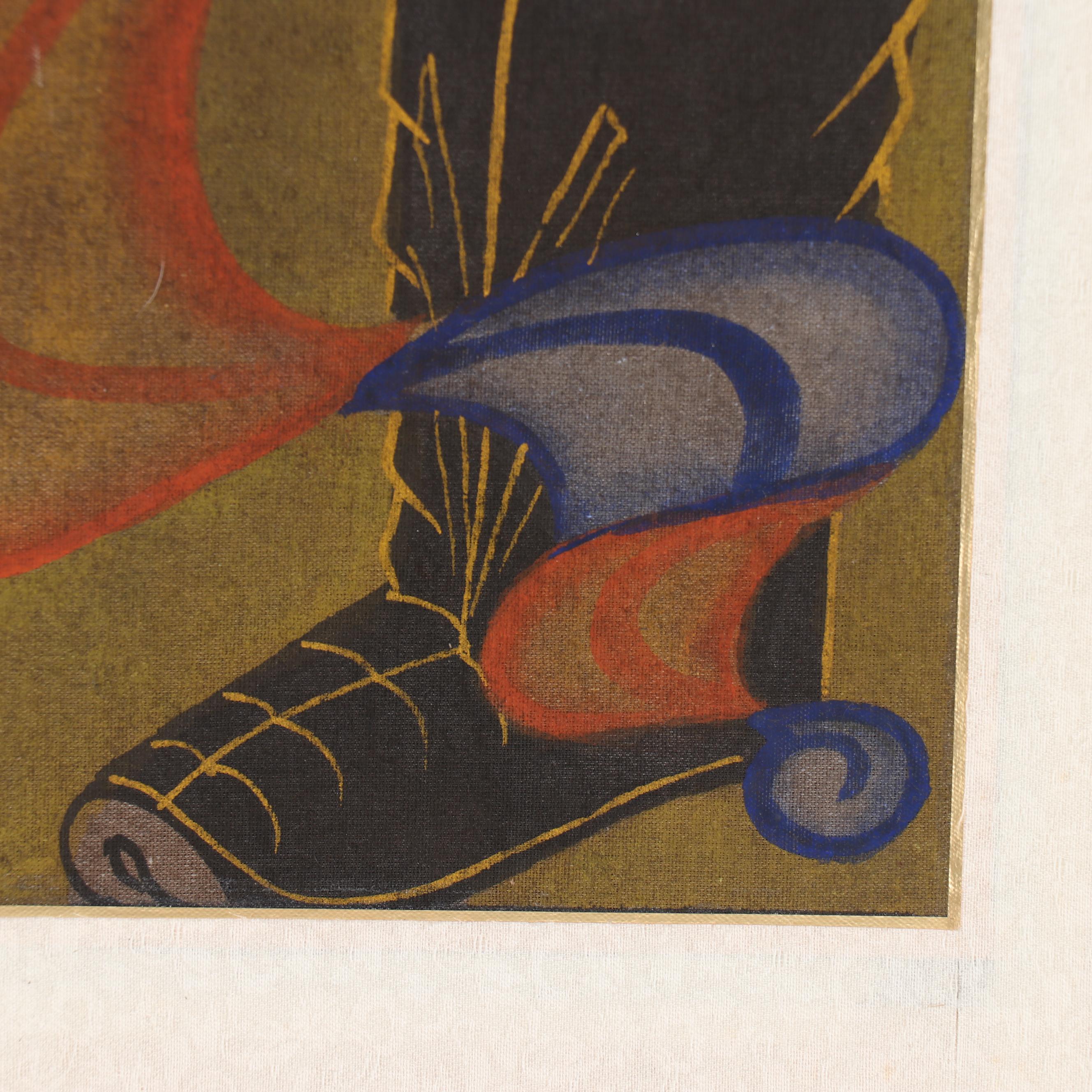 Korean Sinjung Taenghwa Style Gouache Painting, Late 20th Century