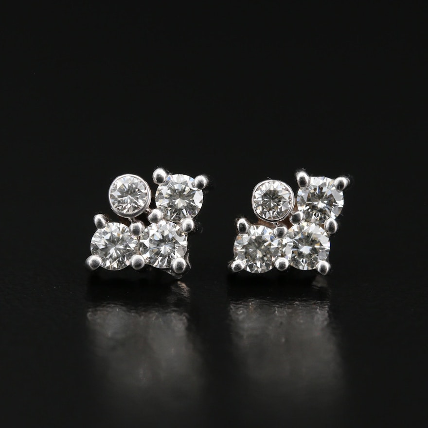 14K 1.05 CTW Diamond Stud Earrings