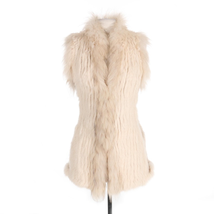 Graham & Spencer Rabbit and Raccoon Fur Vest