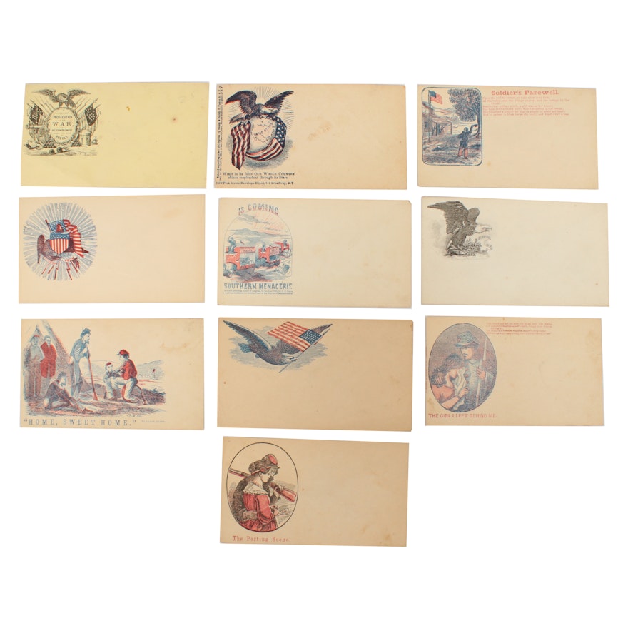 Civil War Era United States Patriotic Postal Covers, circa 1860