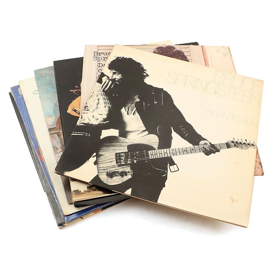 Record Albums Including Bruce Springsteen, Barbra Streisand, and Elvis Presley