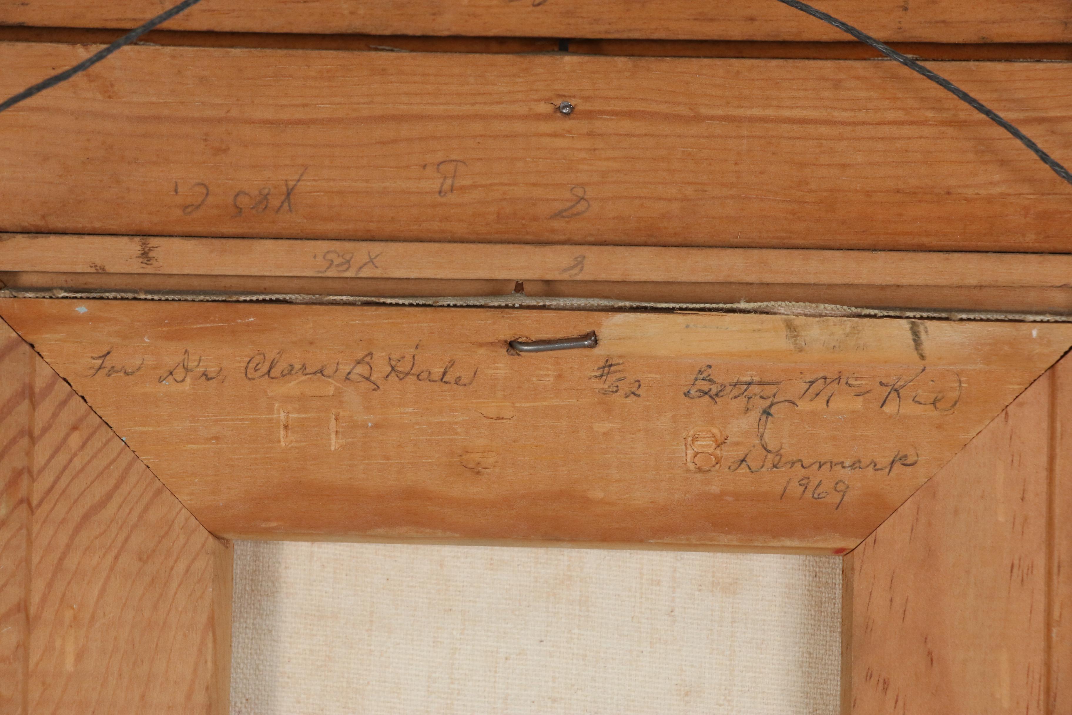 Betty McKie Oil Painting of a Danish Windmill, 1969