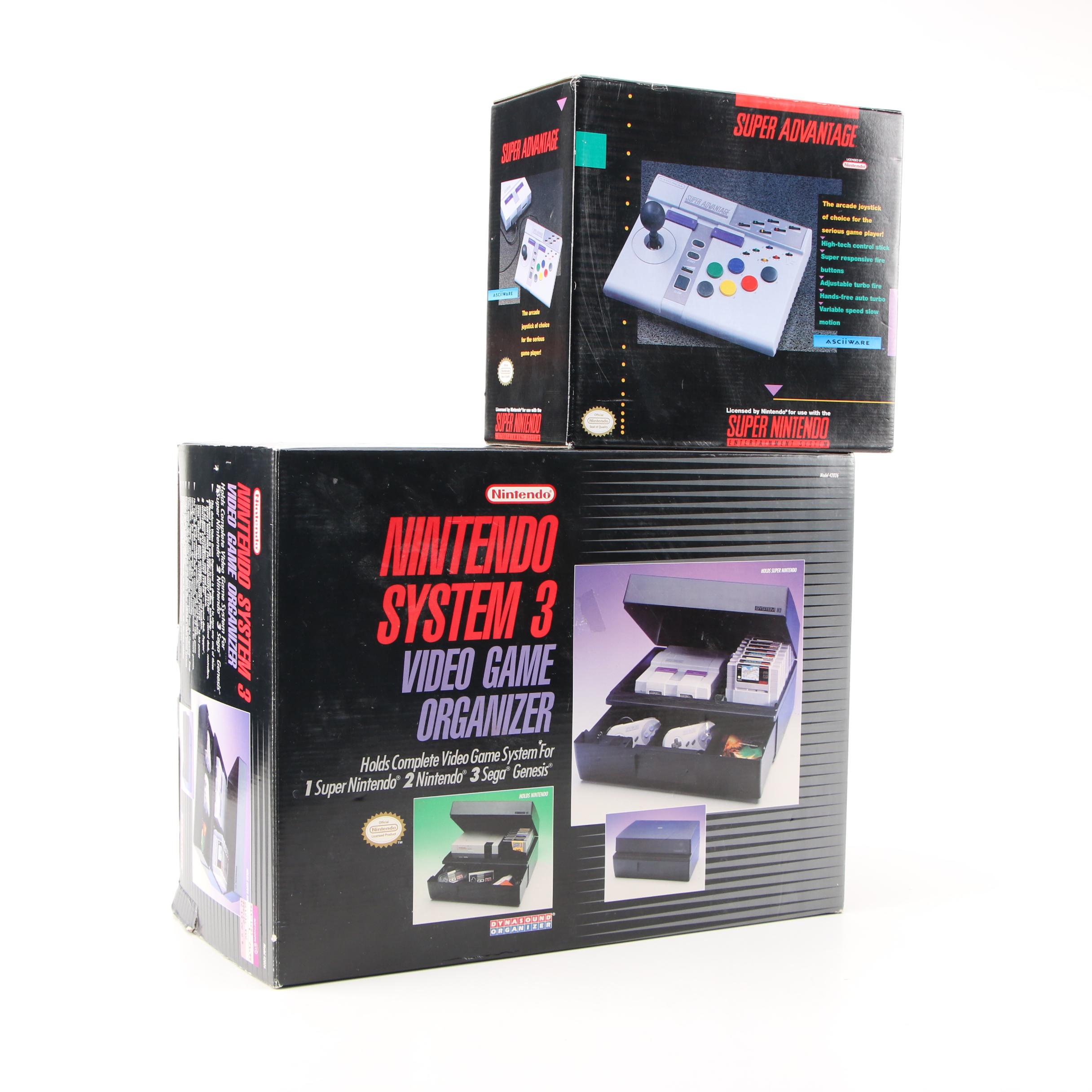 "Super Advantage" "Super Nintendo" Controller & System 3 Video Game Organizer