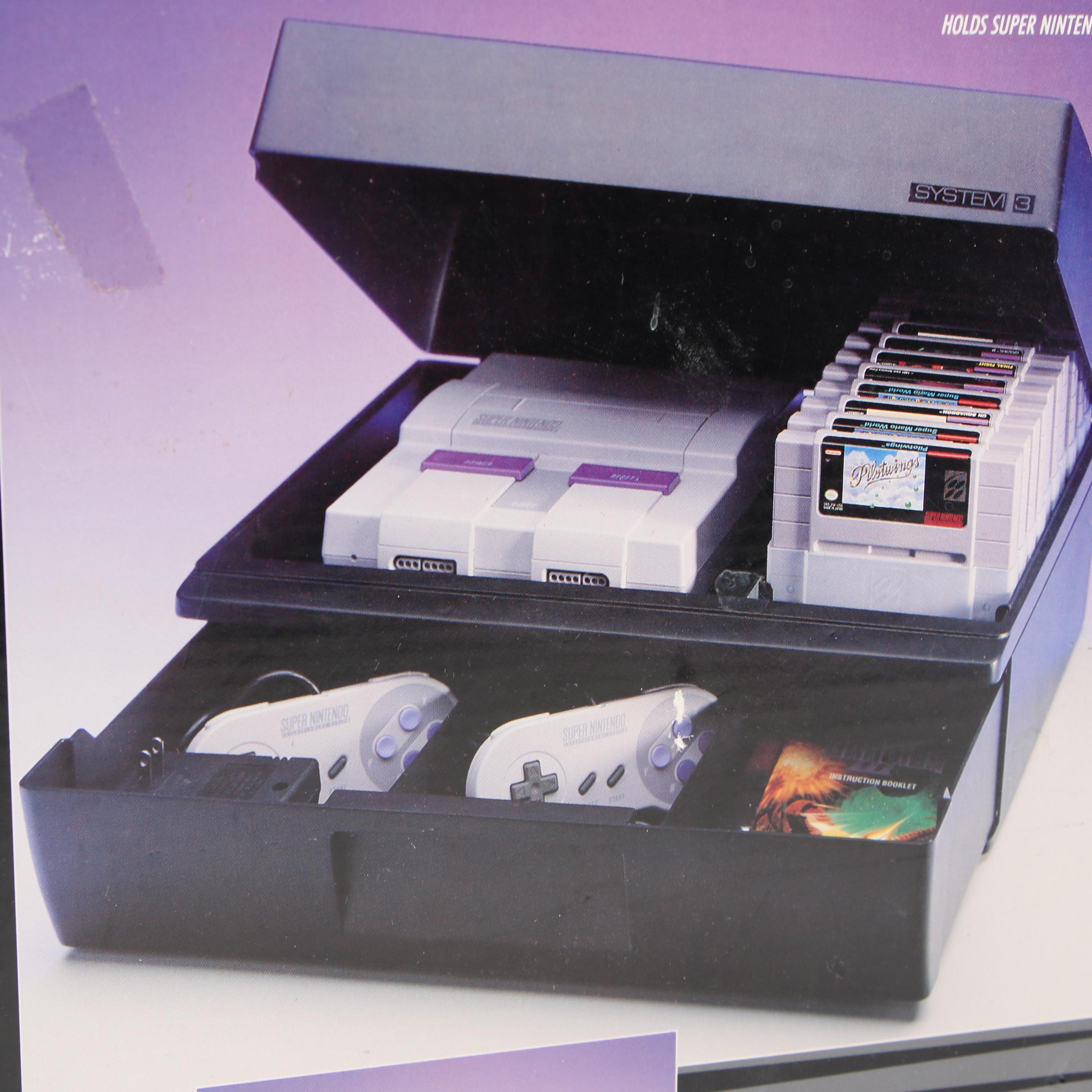 "Super Advantage" "Super Nintendo" Controller & System 3 Video Game Organizer