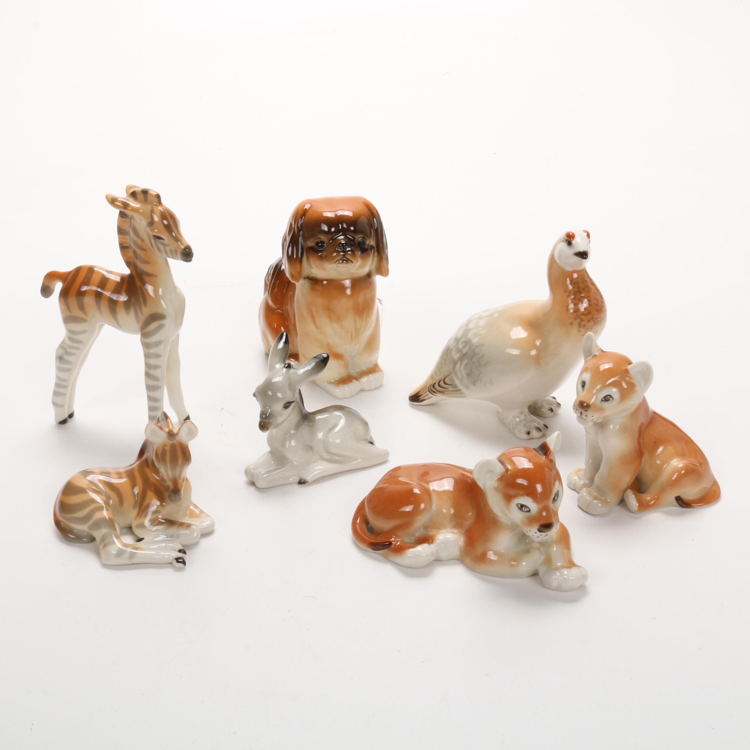 Lomonosov Porcelain Animal Figurines