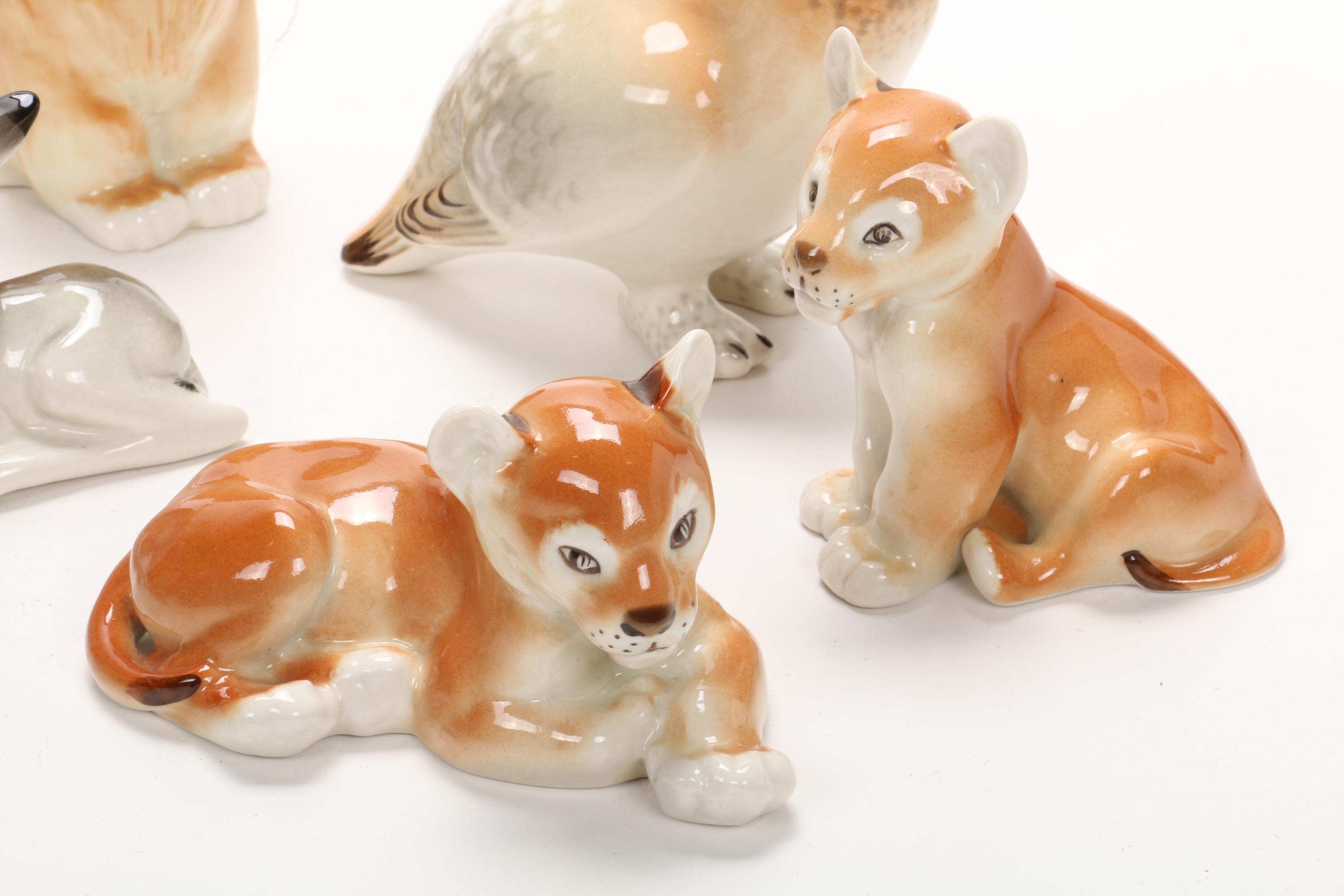 Lomonosov Porcelain Animal Figurines