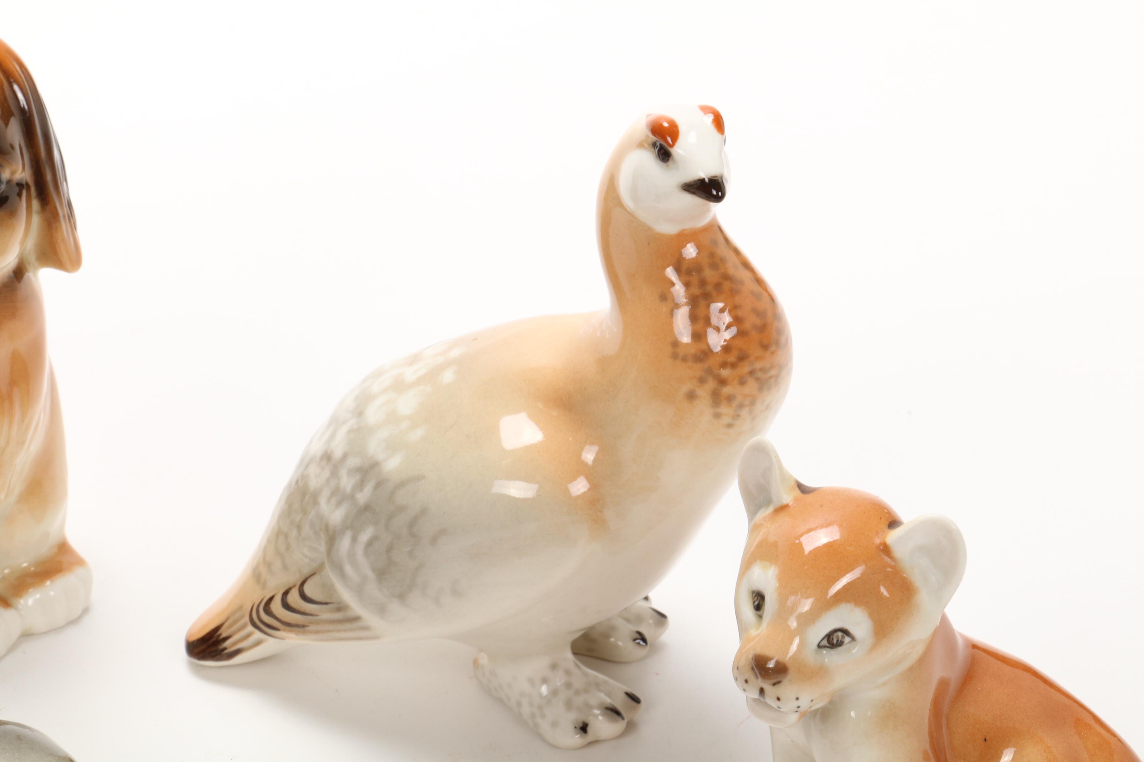 Lomonosov Porcelain Animal Figurines