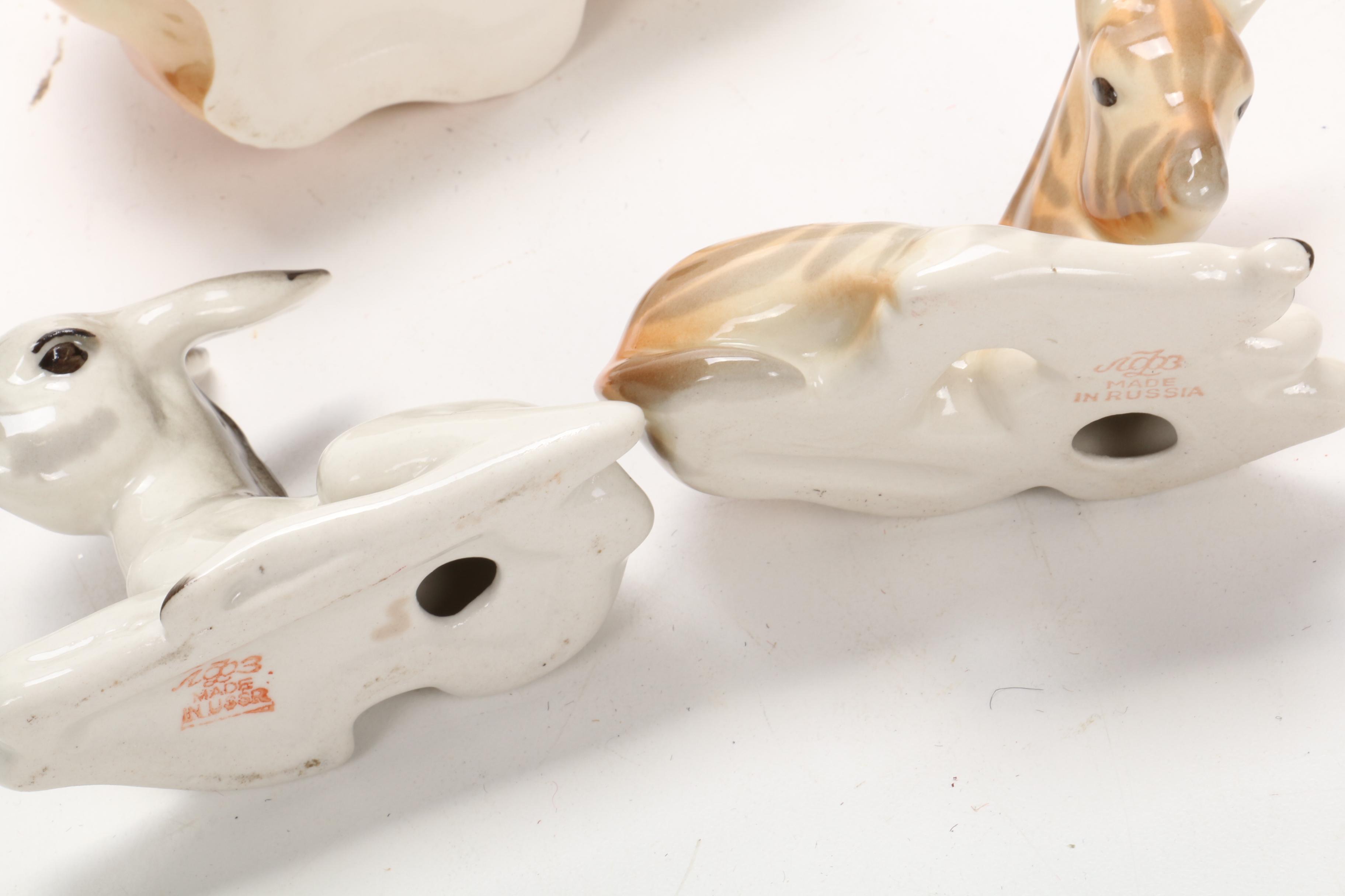 Lomonosov Porcelain Animal Figurines