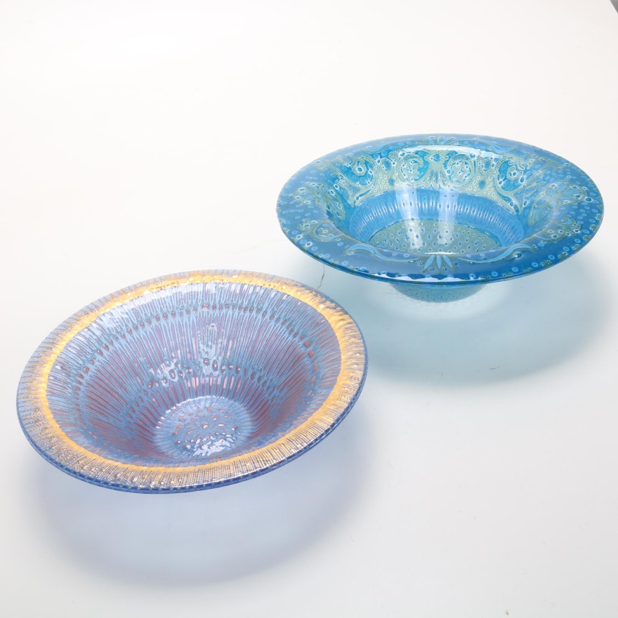 Higgins Art Glass Bowls, Signed