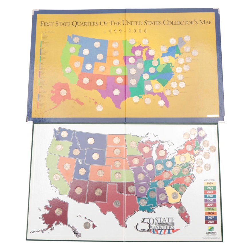 Commemorative State Quarters Collectors Maps