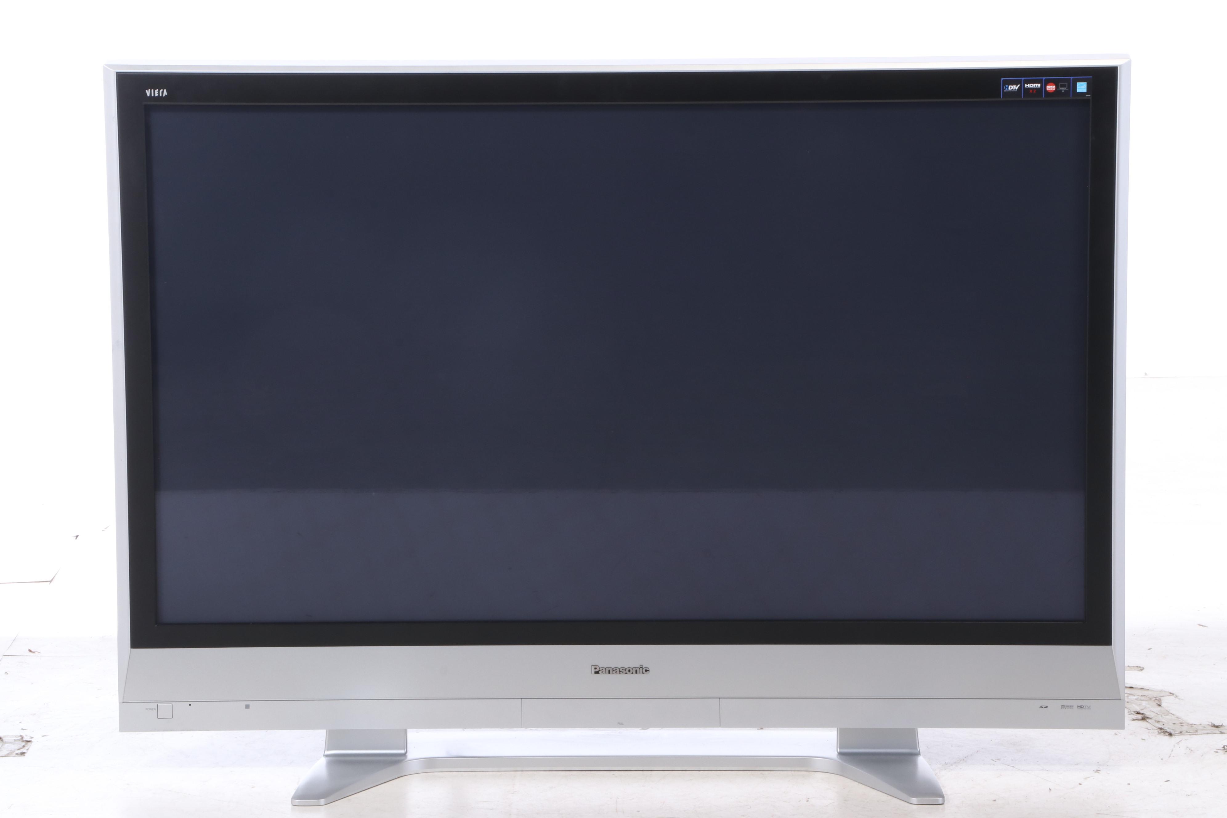 Panasonic 58" HD Plasma Flatscreen Television on Stand with Remote