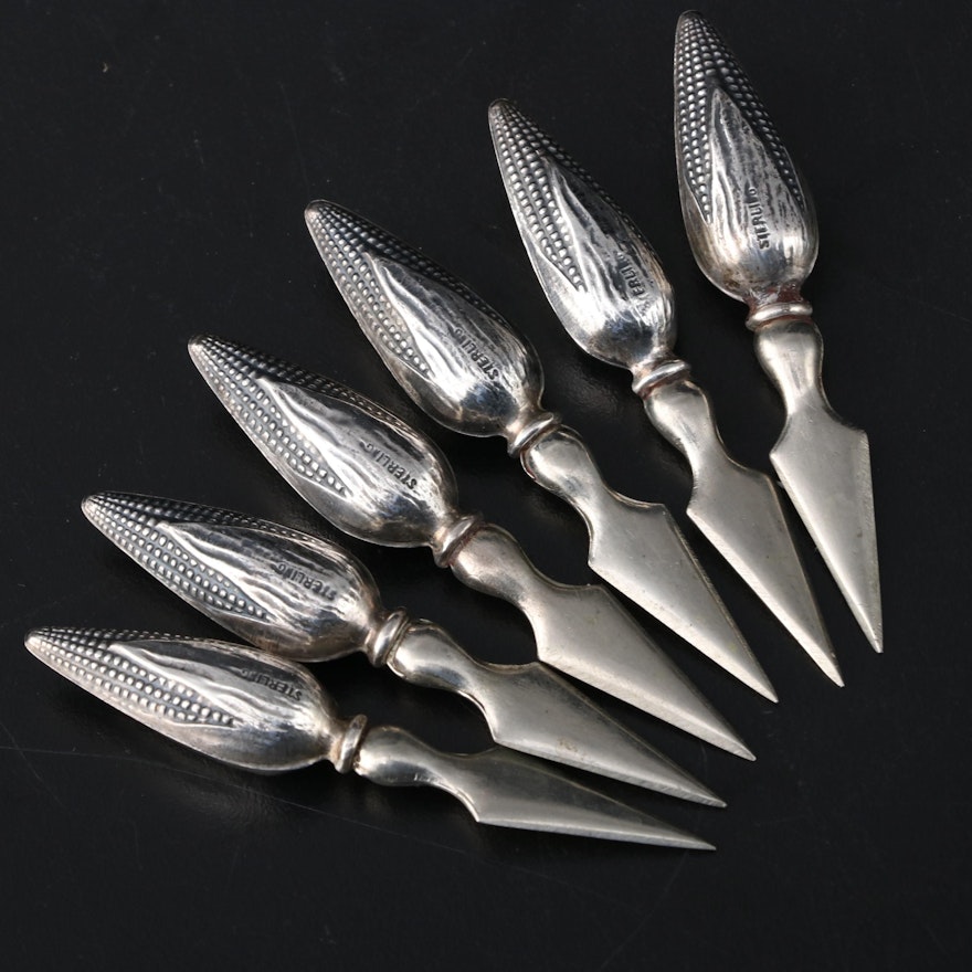 American Sterling Handled Corn on the Cob Holders